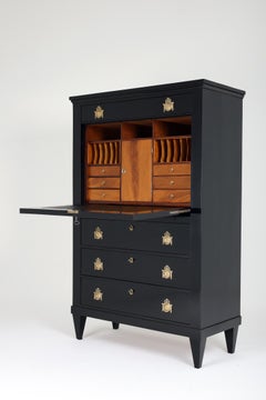 19th Century Ebonised Secretaire