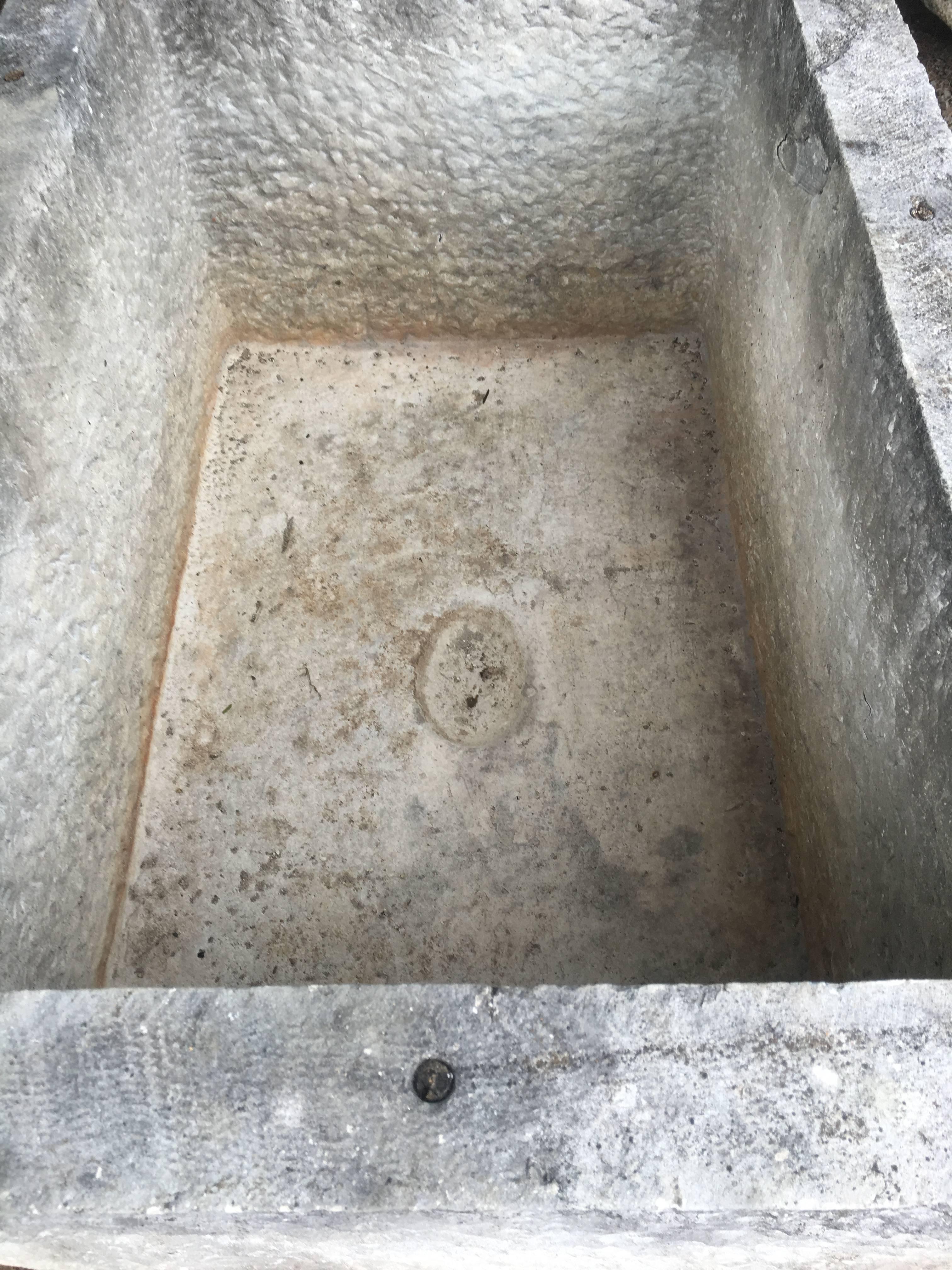 Medium-Sized French Limestone Trough 1