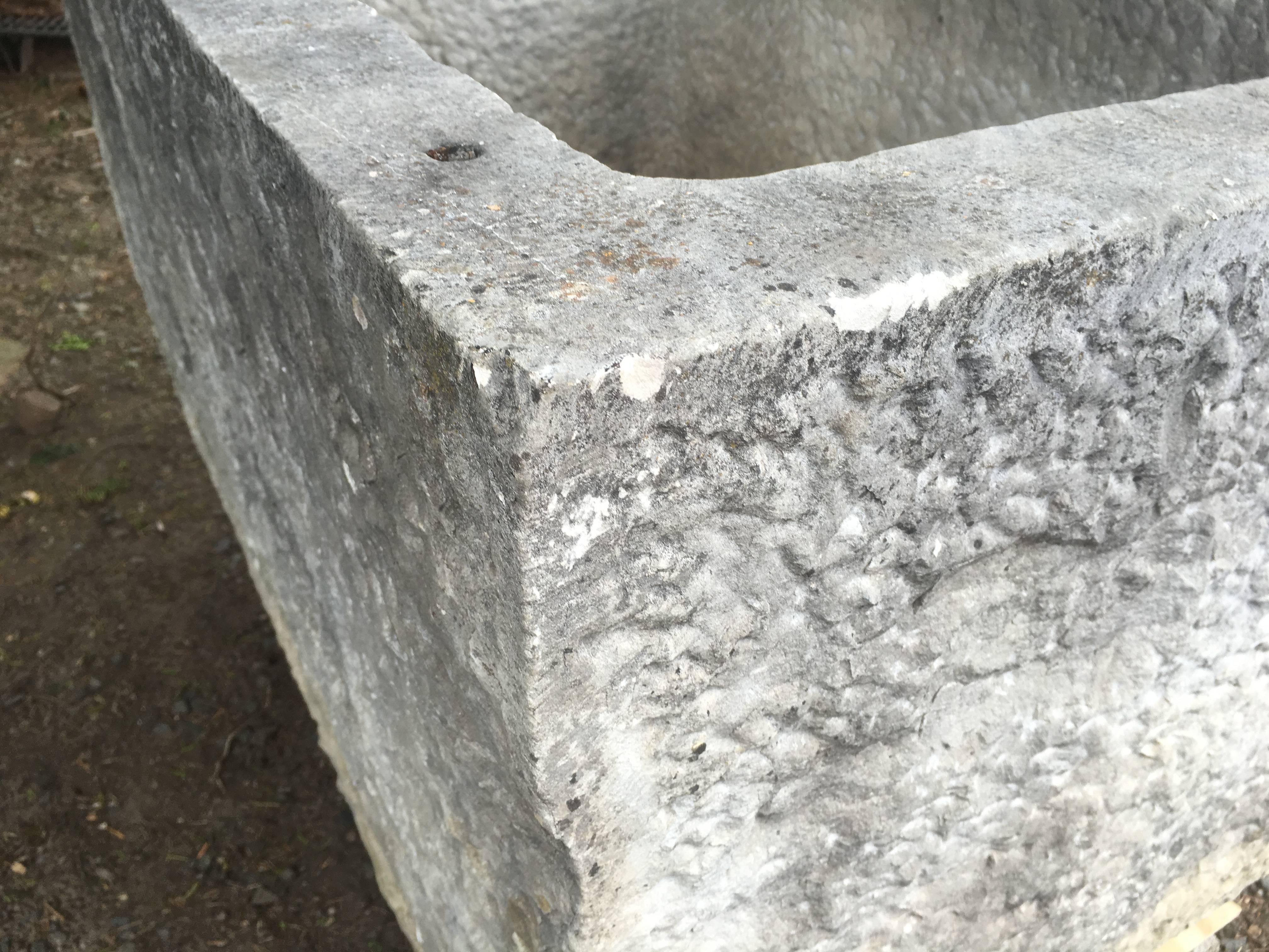 Medium-Sized French Limestone Trough 2