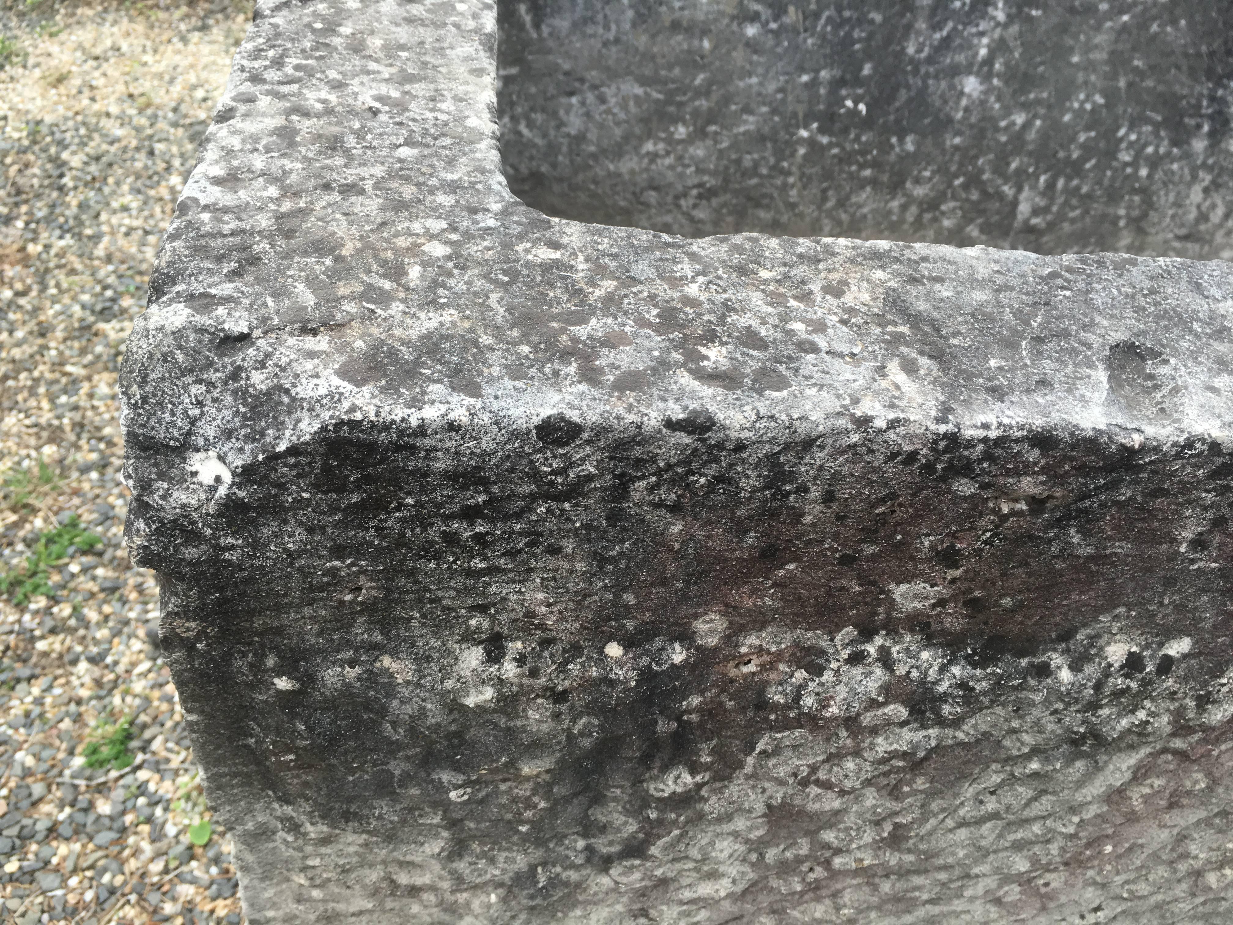 Large and Rare French Banded Limestone Trough 1