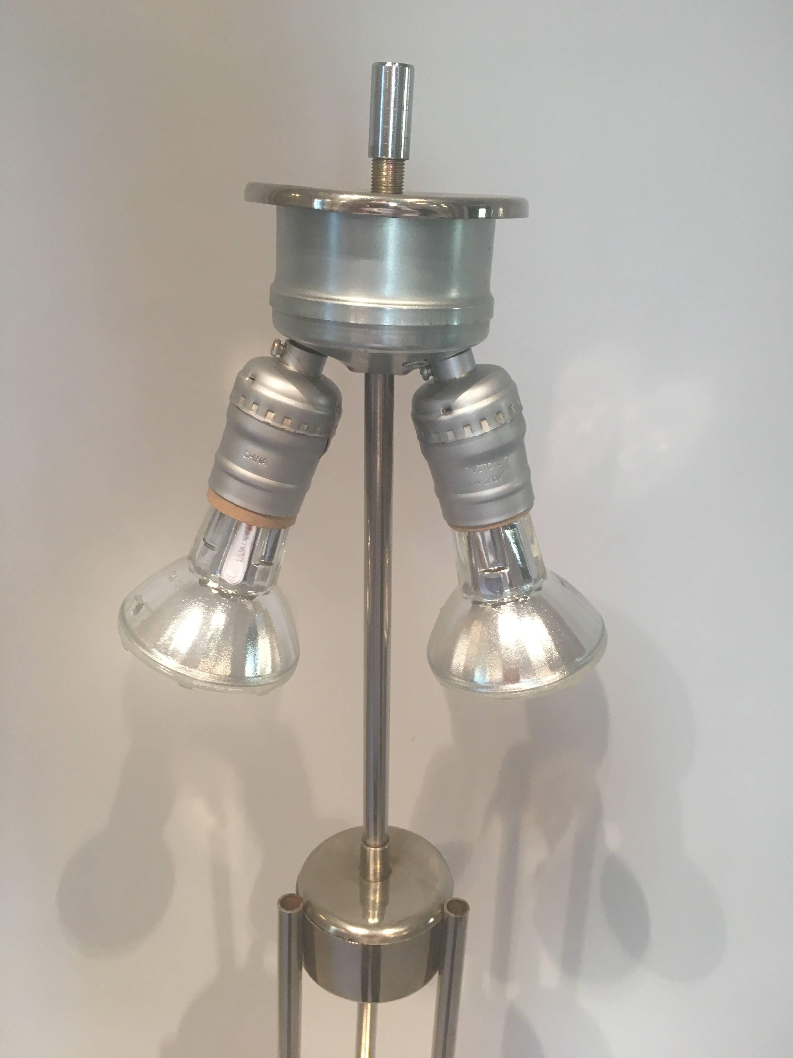 Vintage German Chrome and Glass 1970s Floor Lamp by Besigheimer For Sale 3