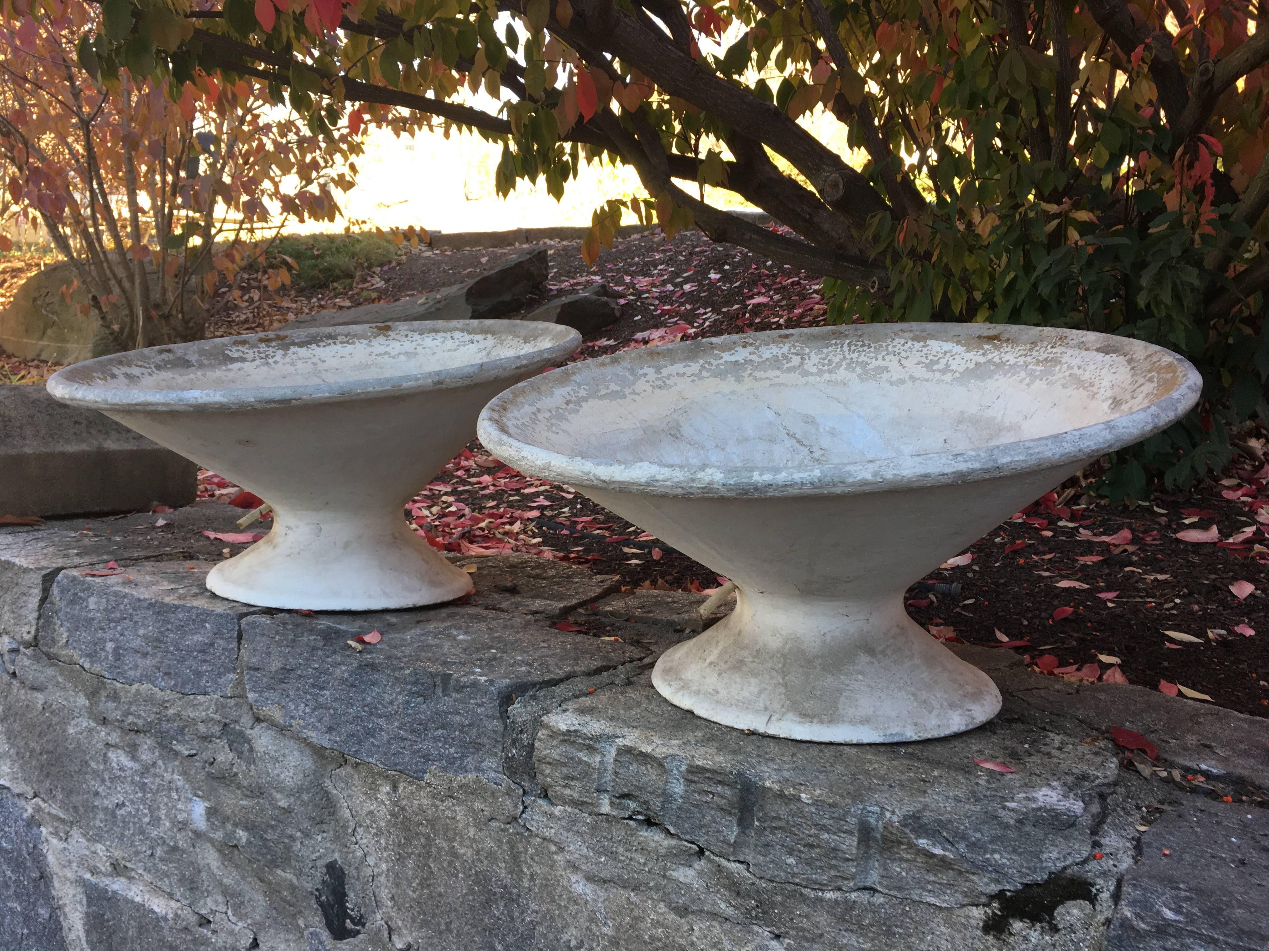 Mid-Century Modern Pair of Numbered Willy Guhl Tilted Planters