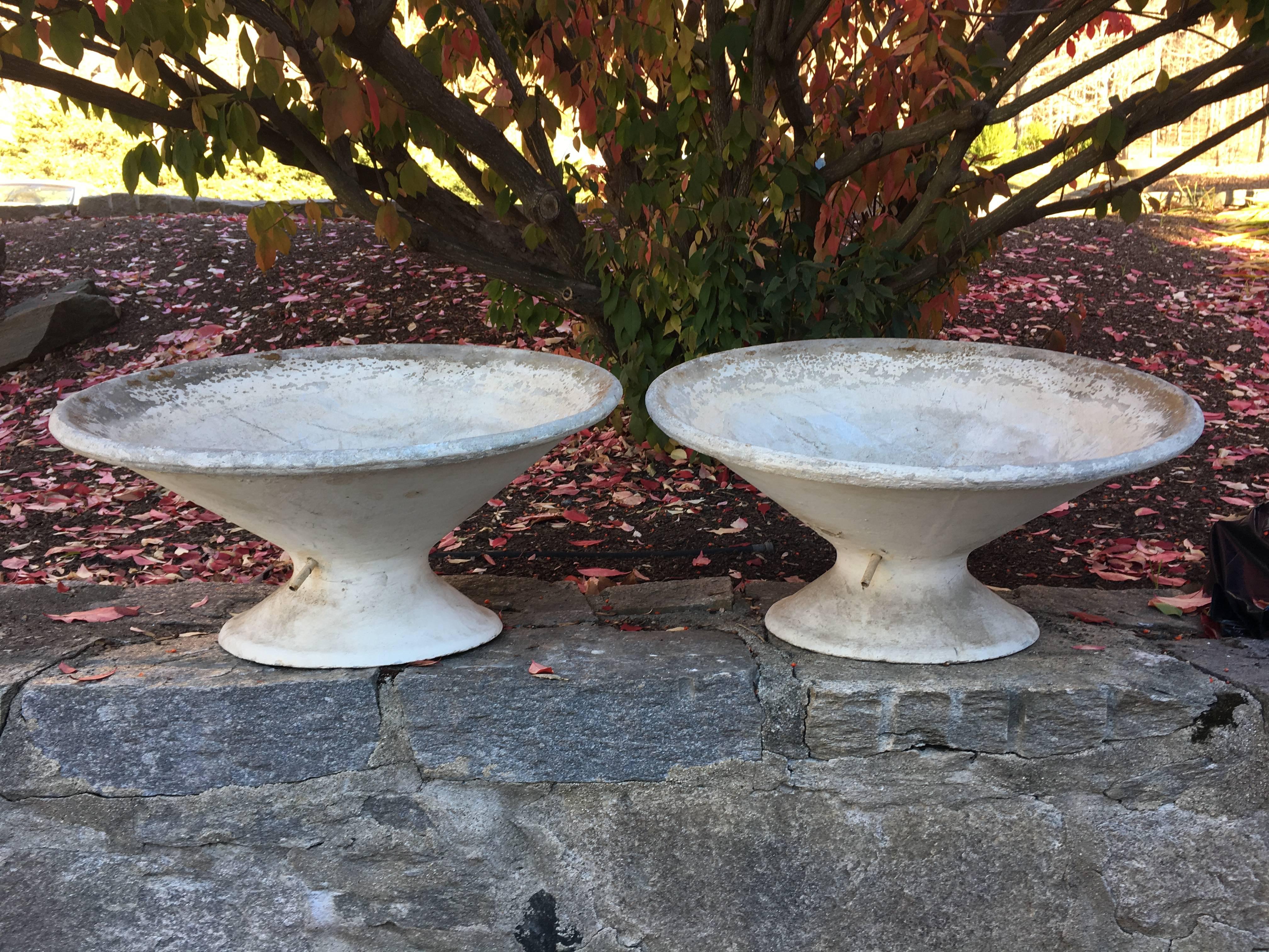 Swiss Pair of Numbered Willy Guhl Tilted Planters