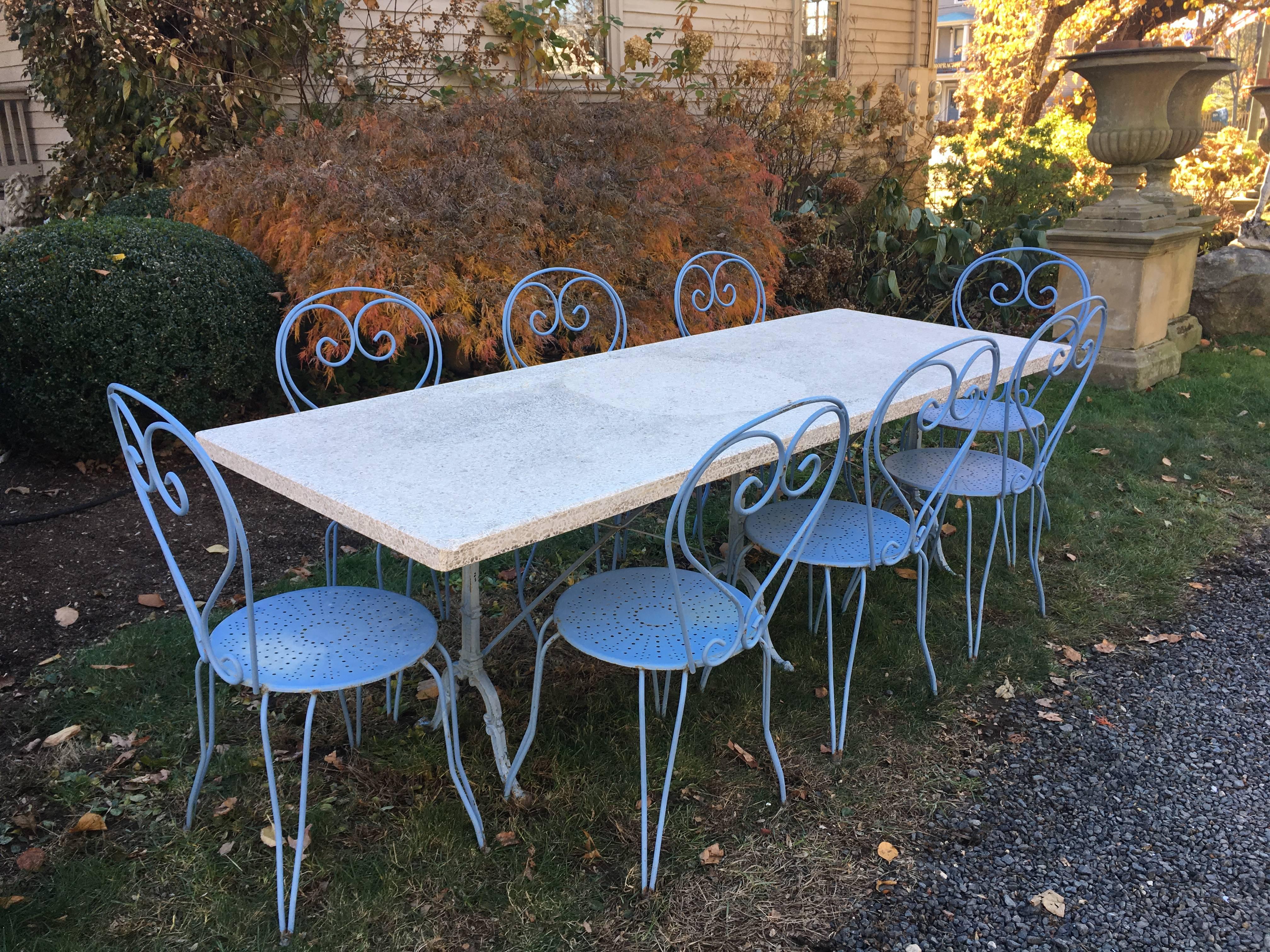 terrazzo outdoor dining table