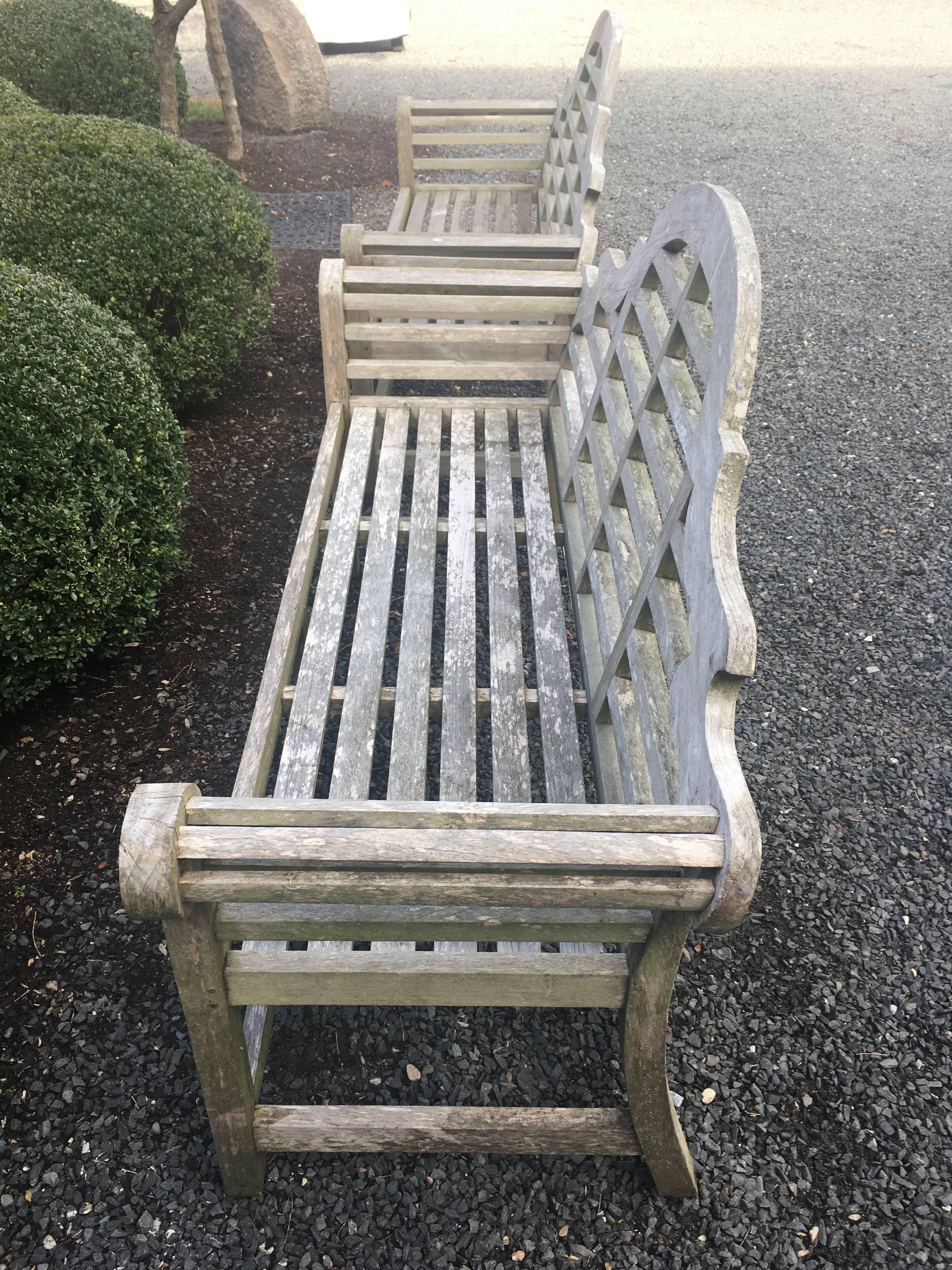 english style garden bench