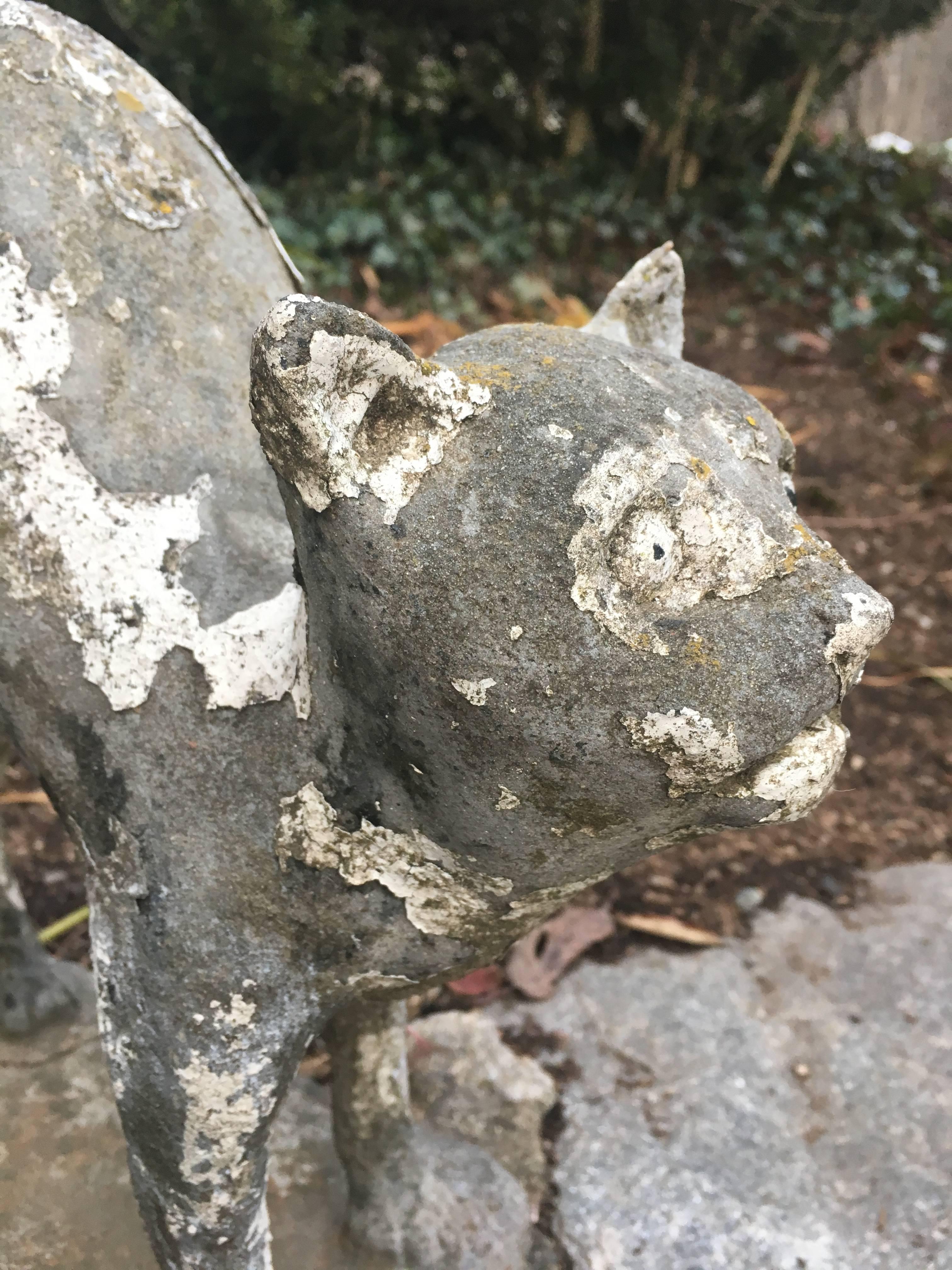 Hand-Crafted German Cast Stone Halloween Cat