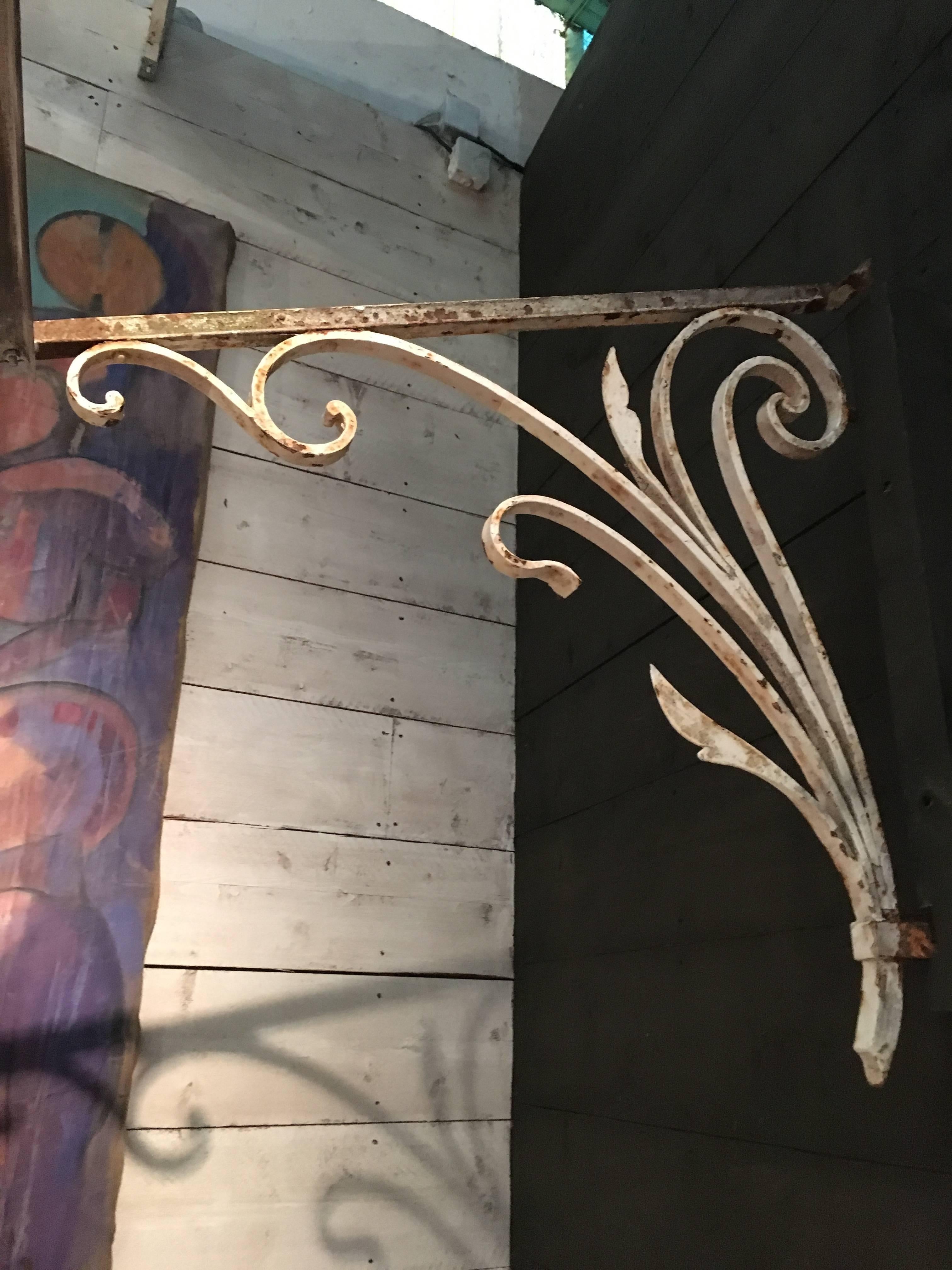 19th Century French Art Nouveau Wrought Iron Marquis or Arbor