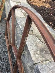 Huge Demilune English Wrought Iron Mirror Frame