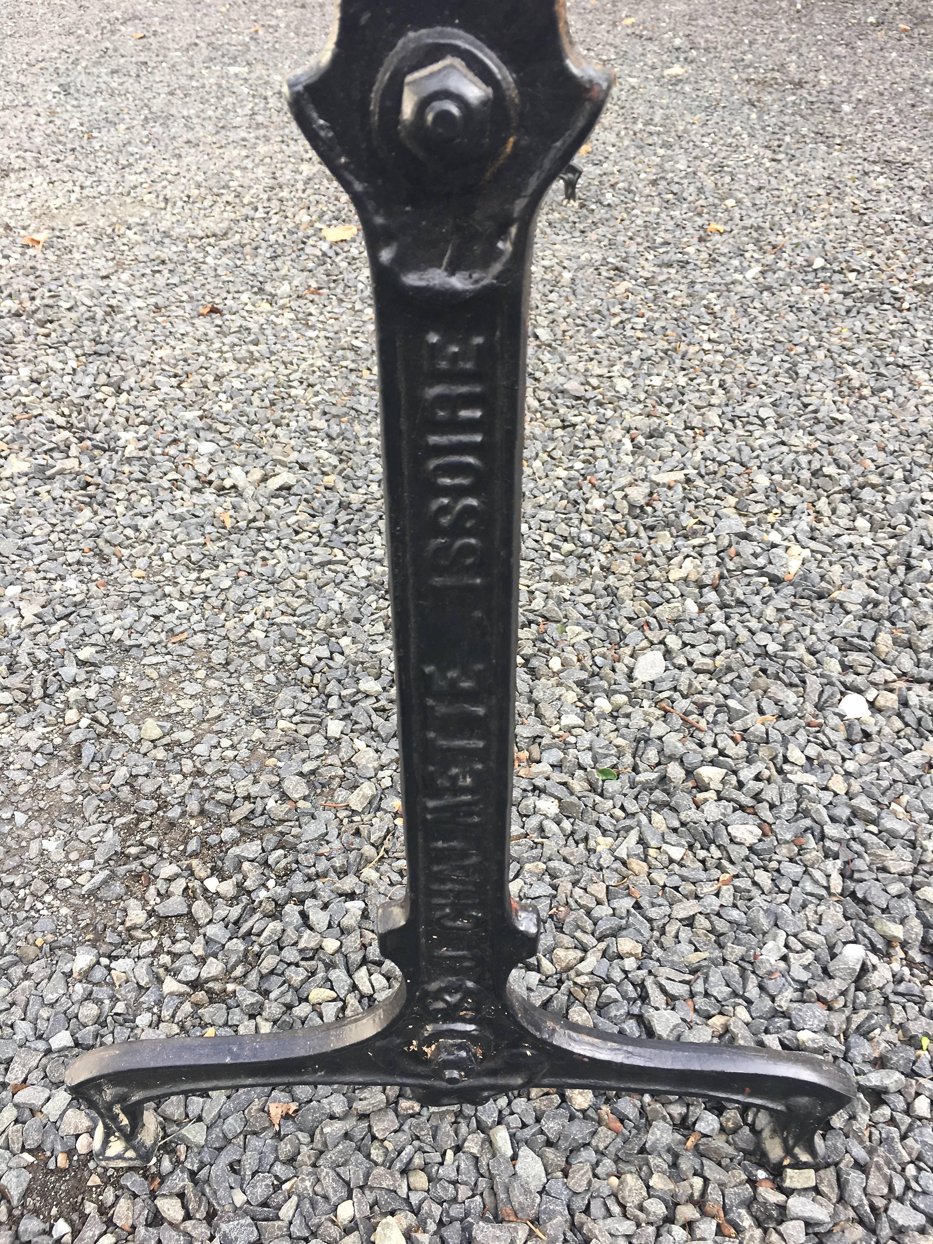 french cast iron table base