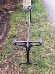 Long French Cast Iron Art Nouveau Table Base
