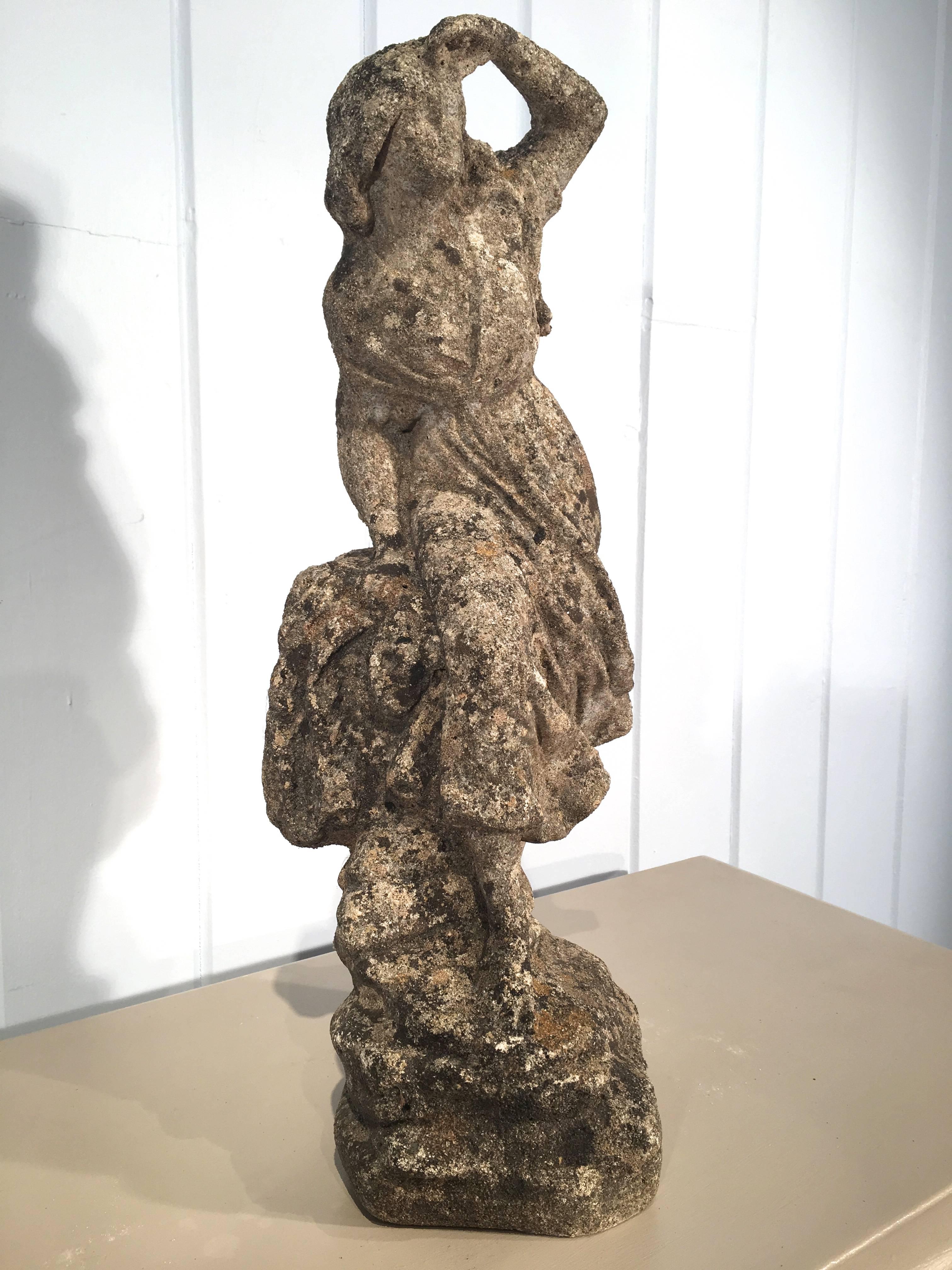 Petite English Cast Stone Figure of a Woman 2