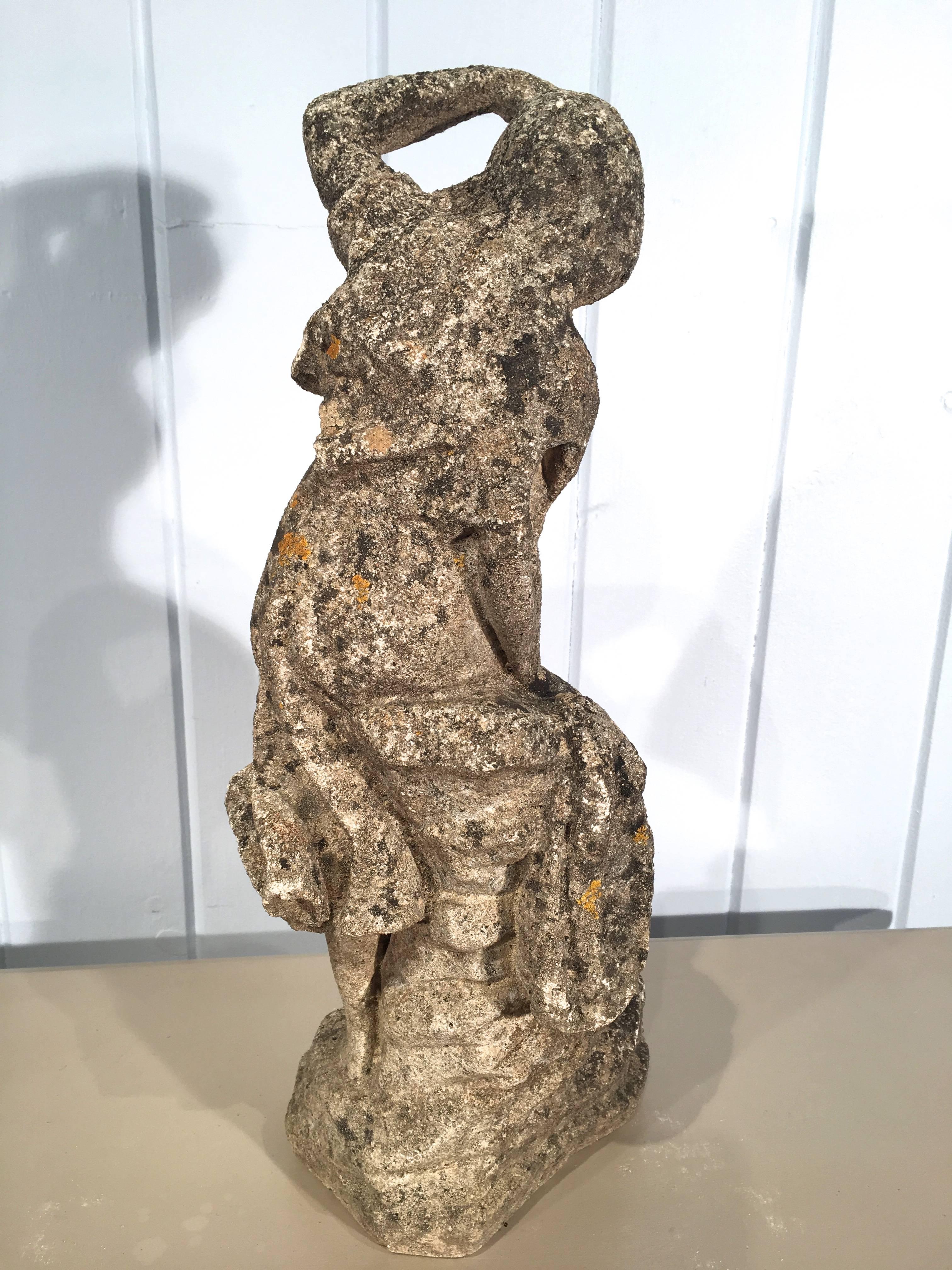 Petite English Cast Stone Figure of a Woman 1