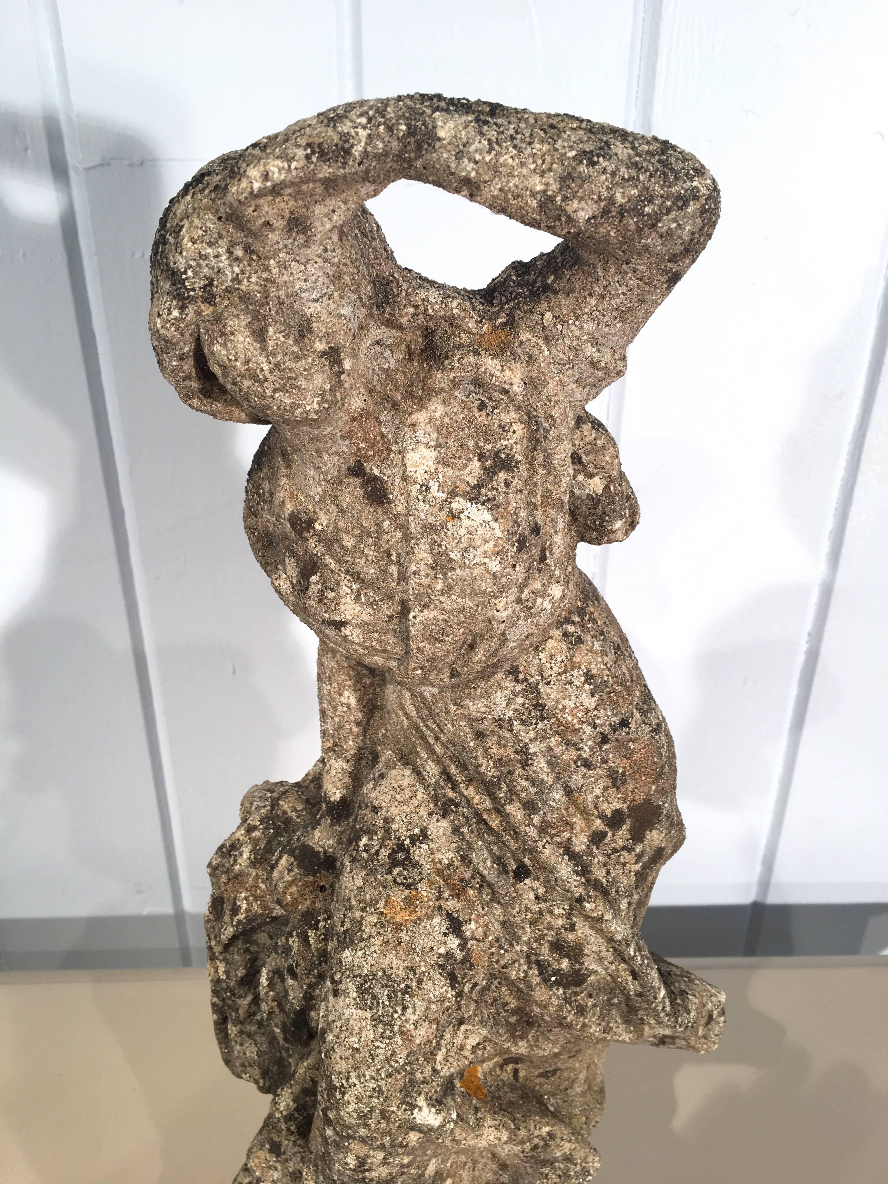 Petite English Cast Stone Figure of a Woman 3