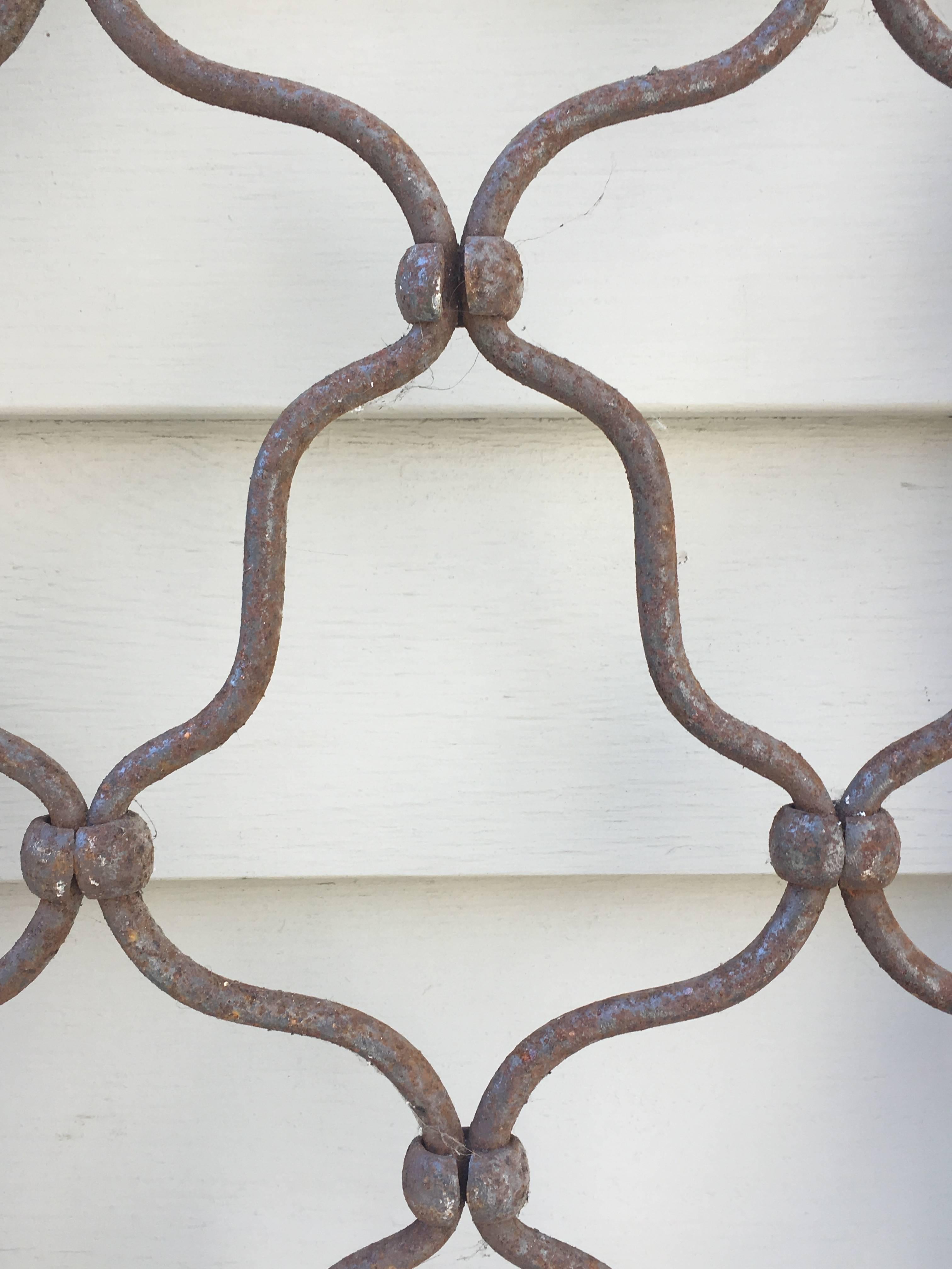 19th Century Pair of Tall French Wrought Iron Gates