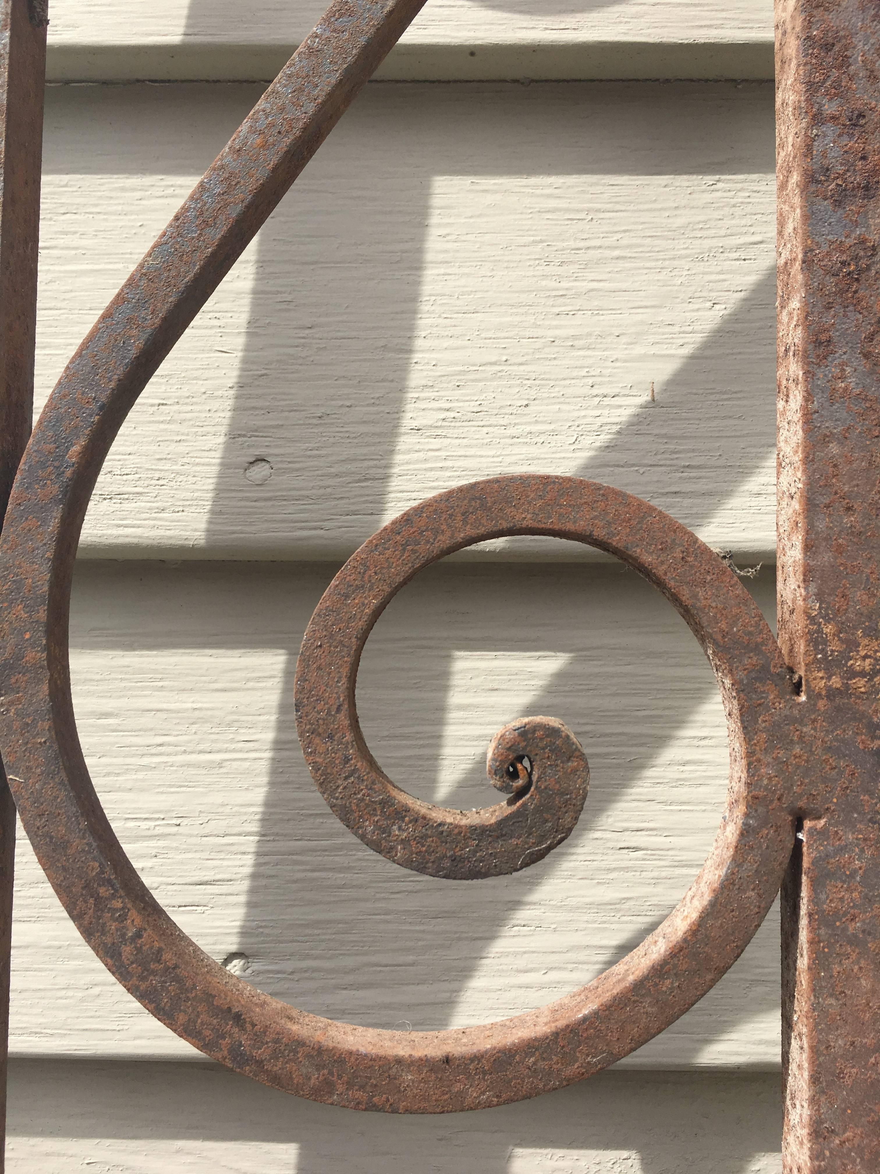 Pair of Tall French Wrought Iron Gates 2