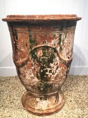 Pair of Large Anduze Vases, Signed Boisset, Anduze