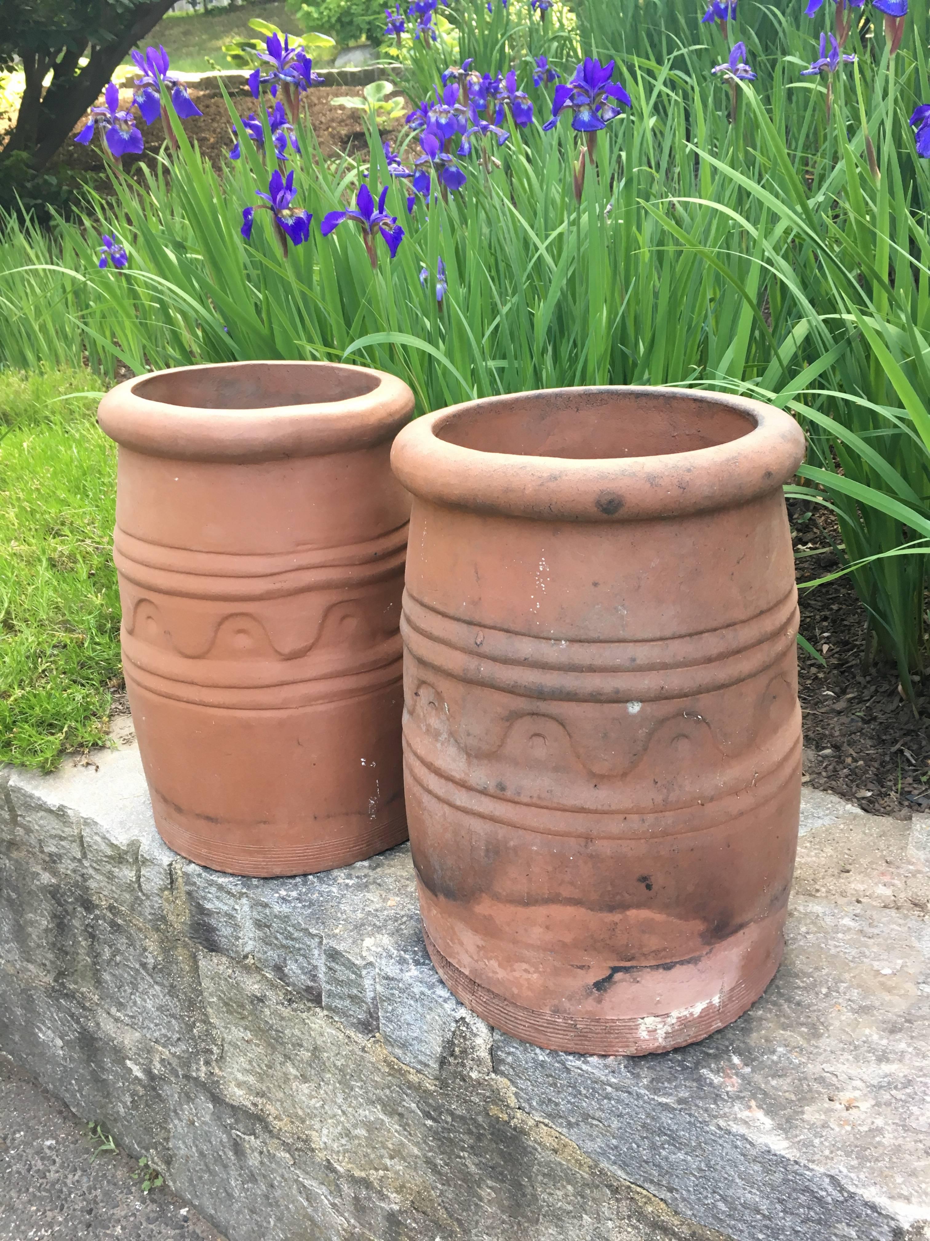 chimney pots as planters