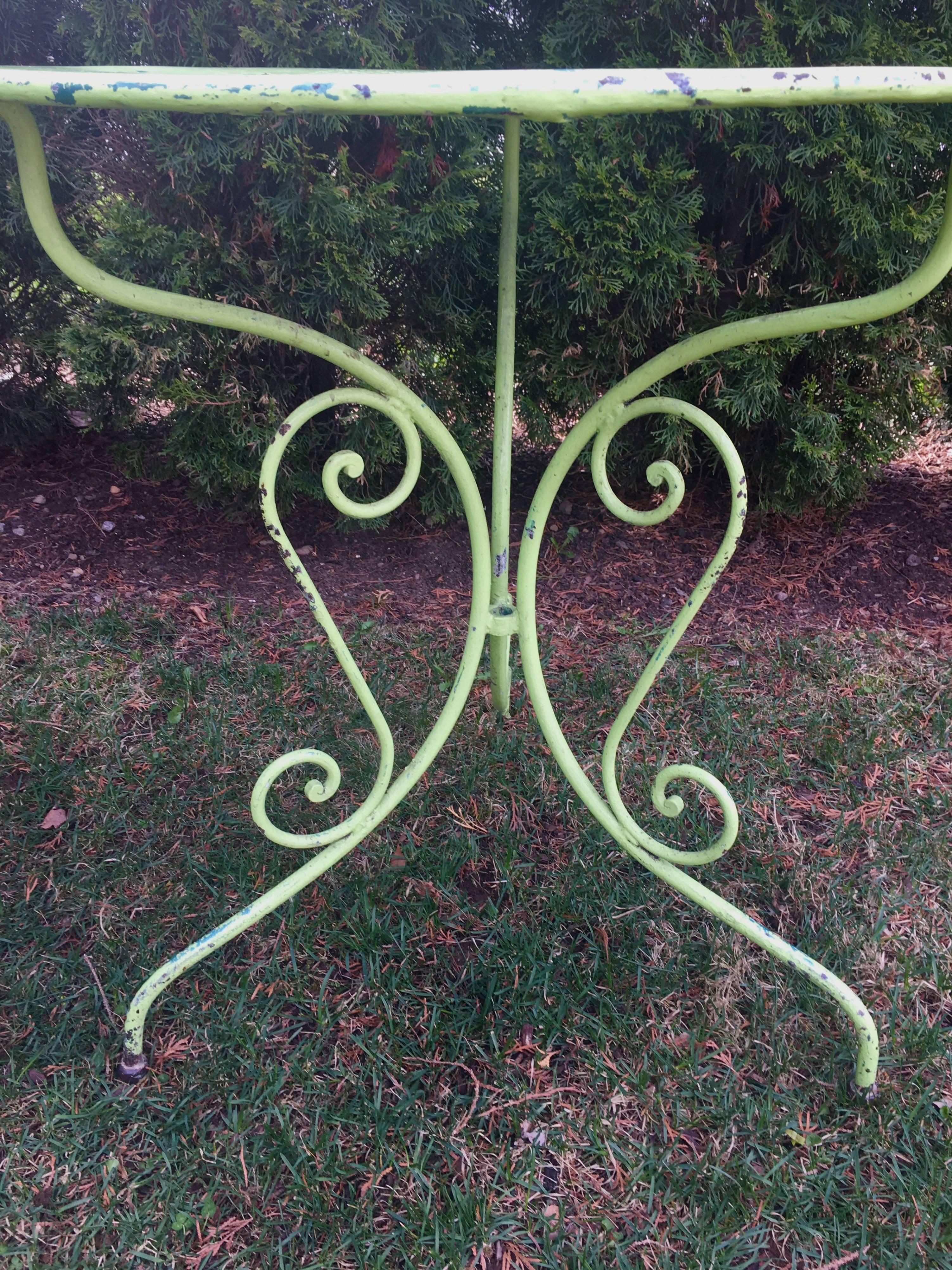Pair of French Wrought Iron Side or Café Tables 4