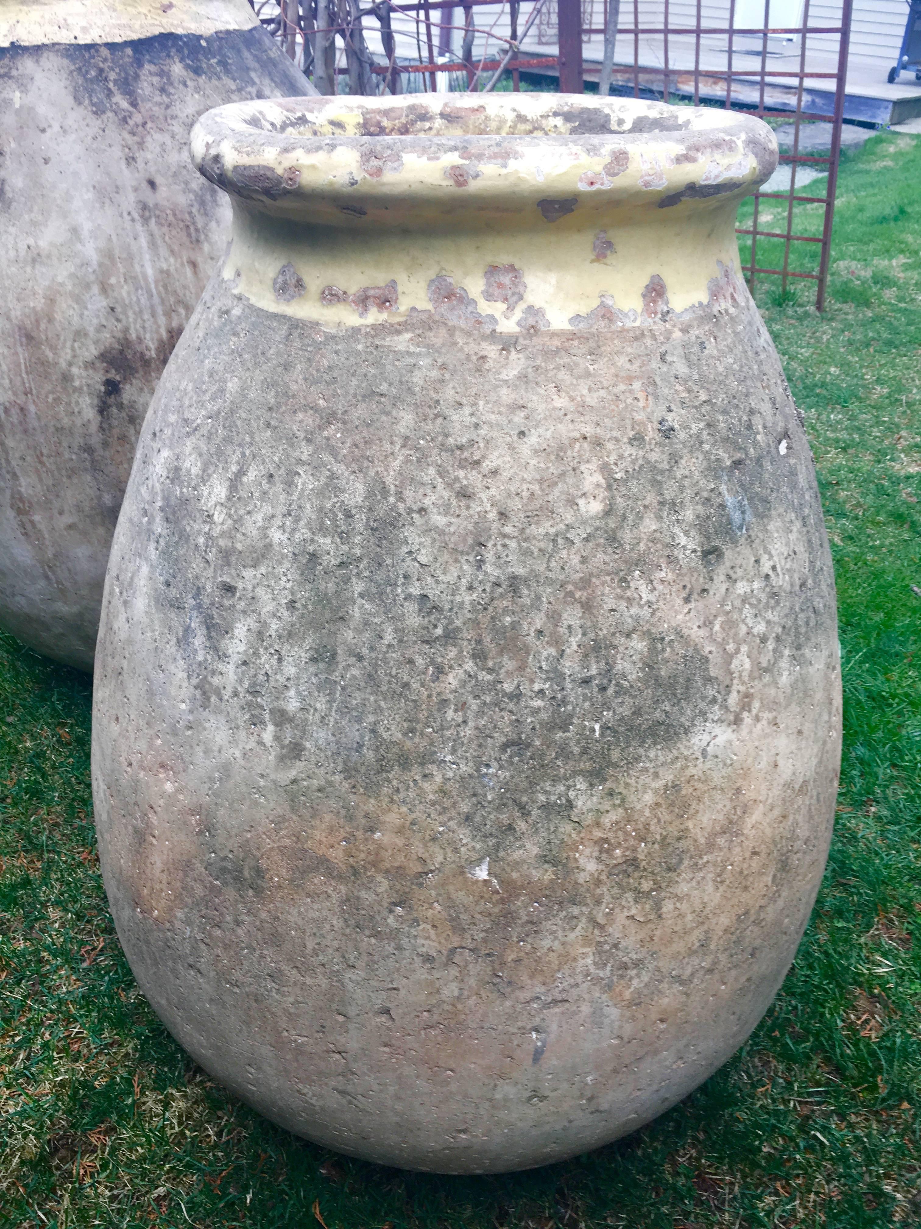 Rustic Very Large French 18th Century Terracotta Biot Pot