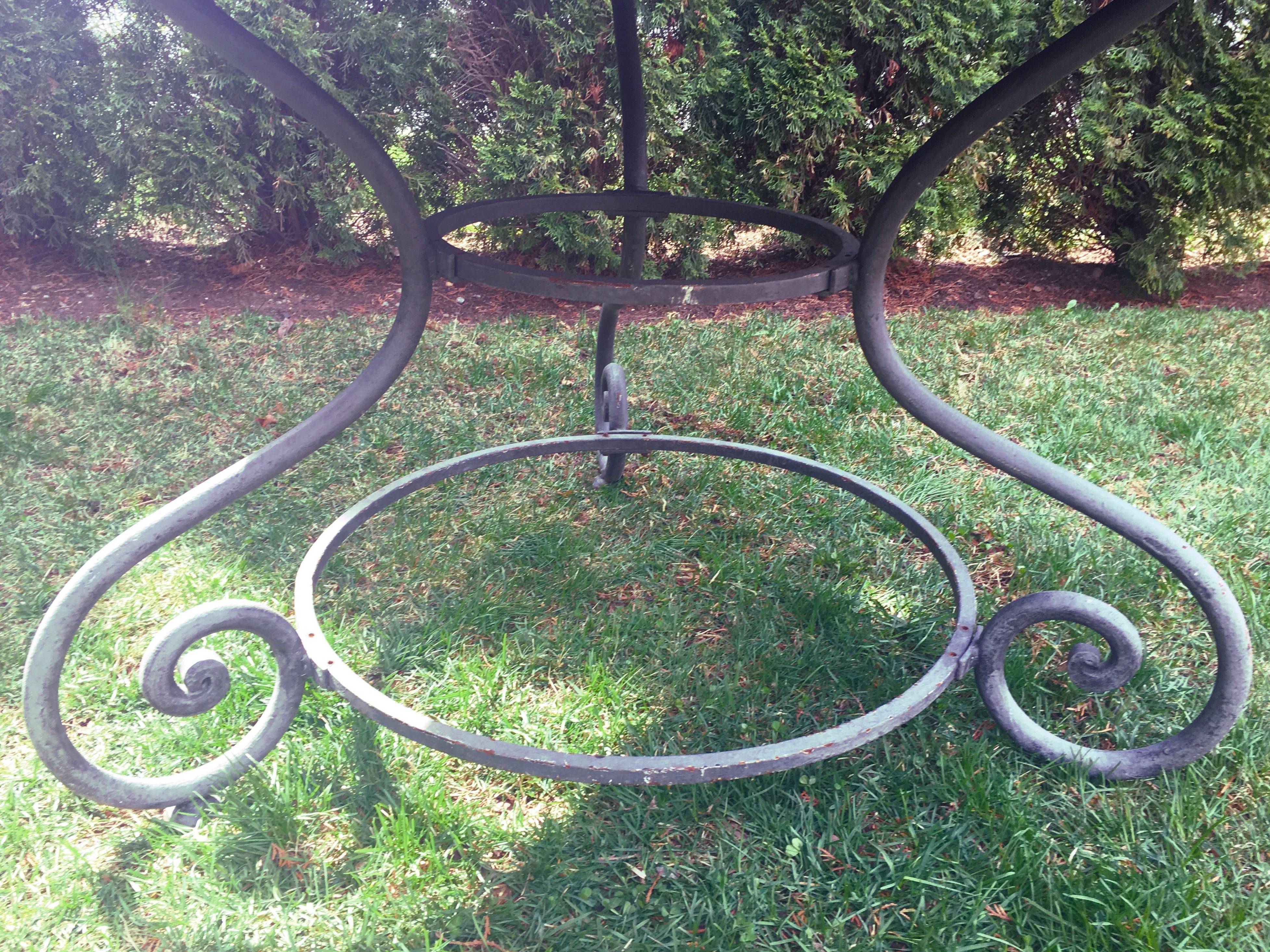 Charming Round French Iron Dining Table 1