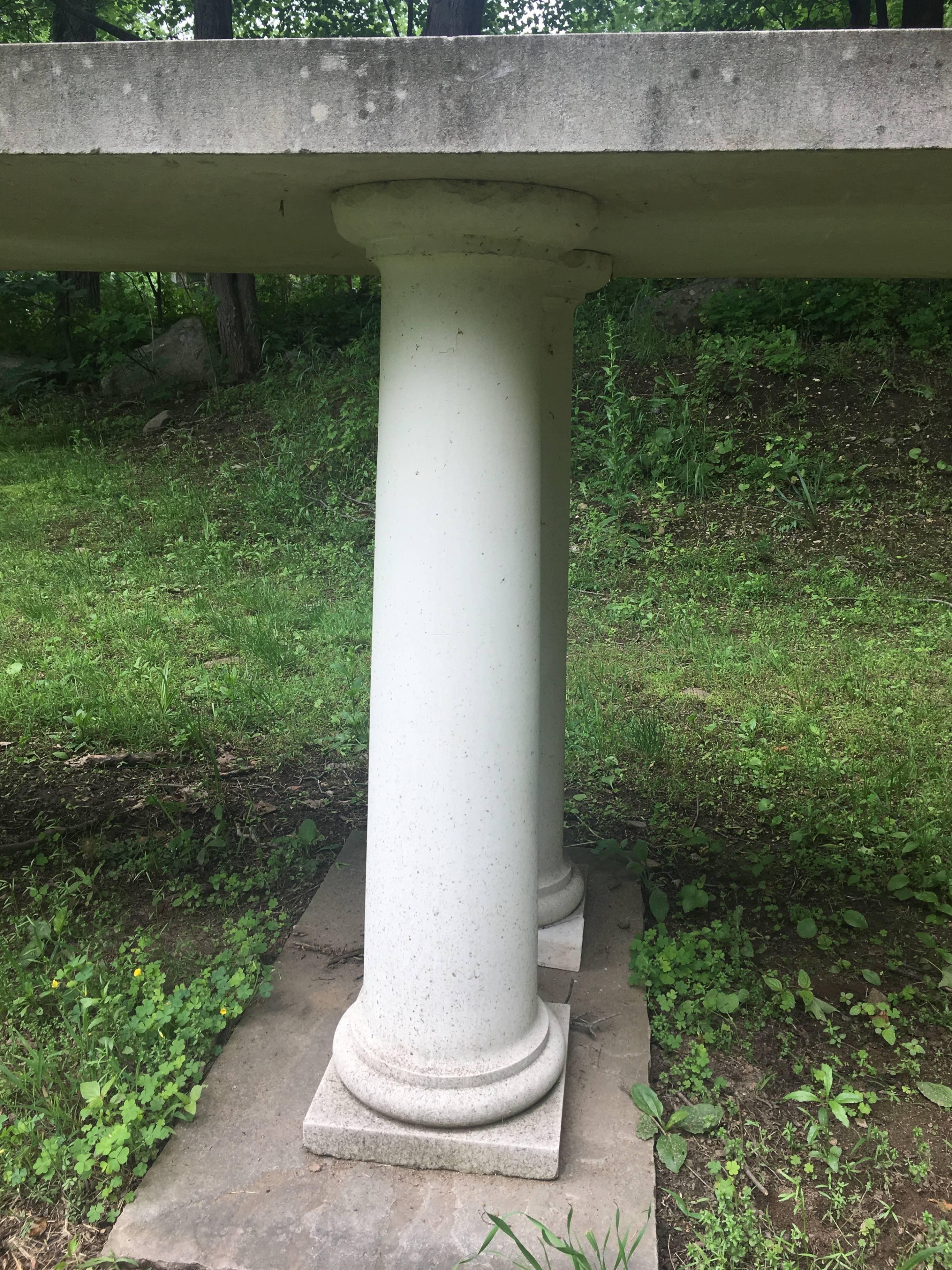 Enormous English Portland Stone Dining Table or Bar 3