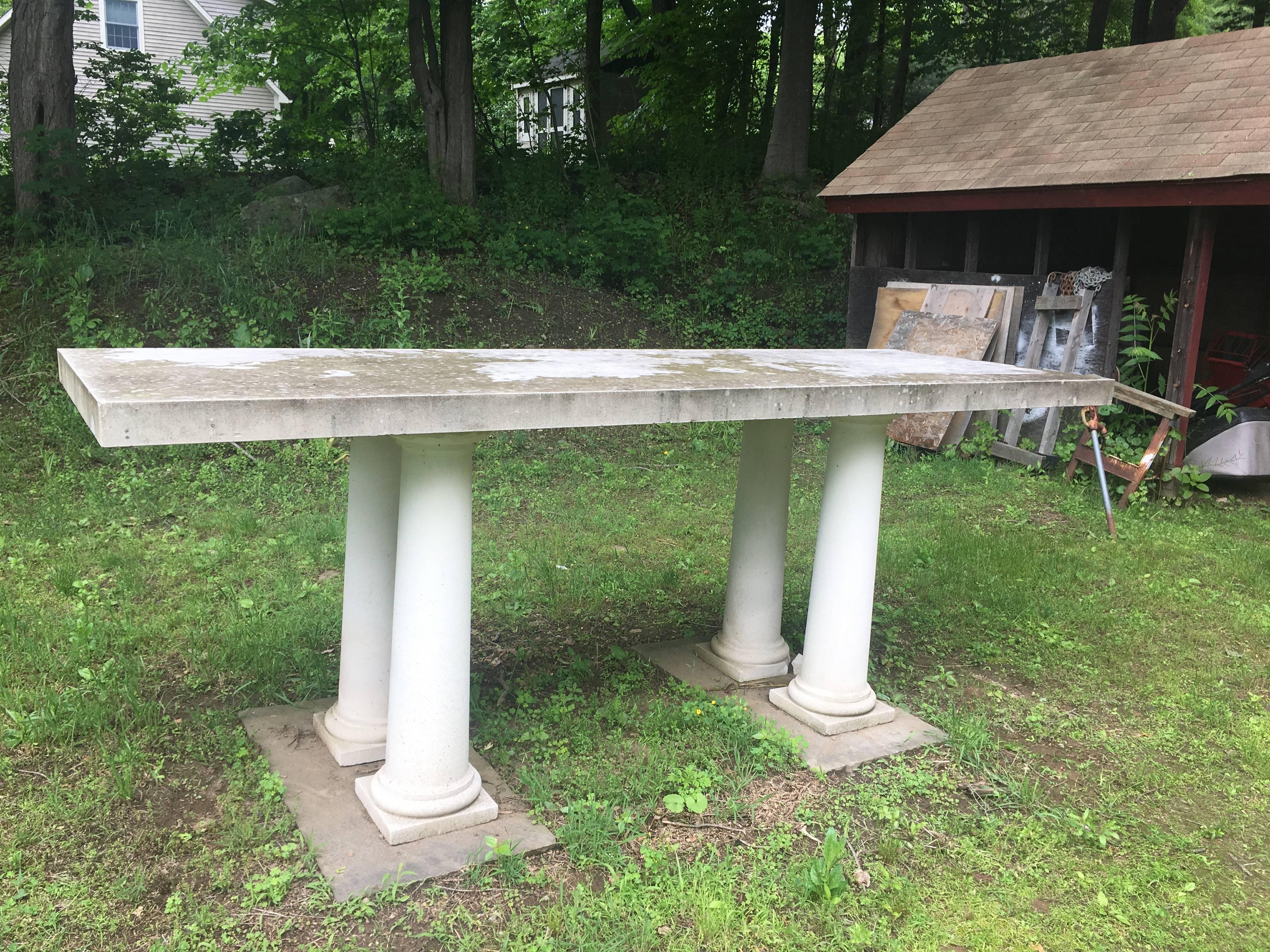 Great Britain (UK) Enormous English Portland Stone Dining Table or Bar