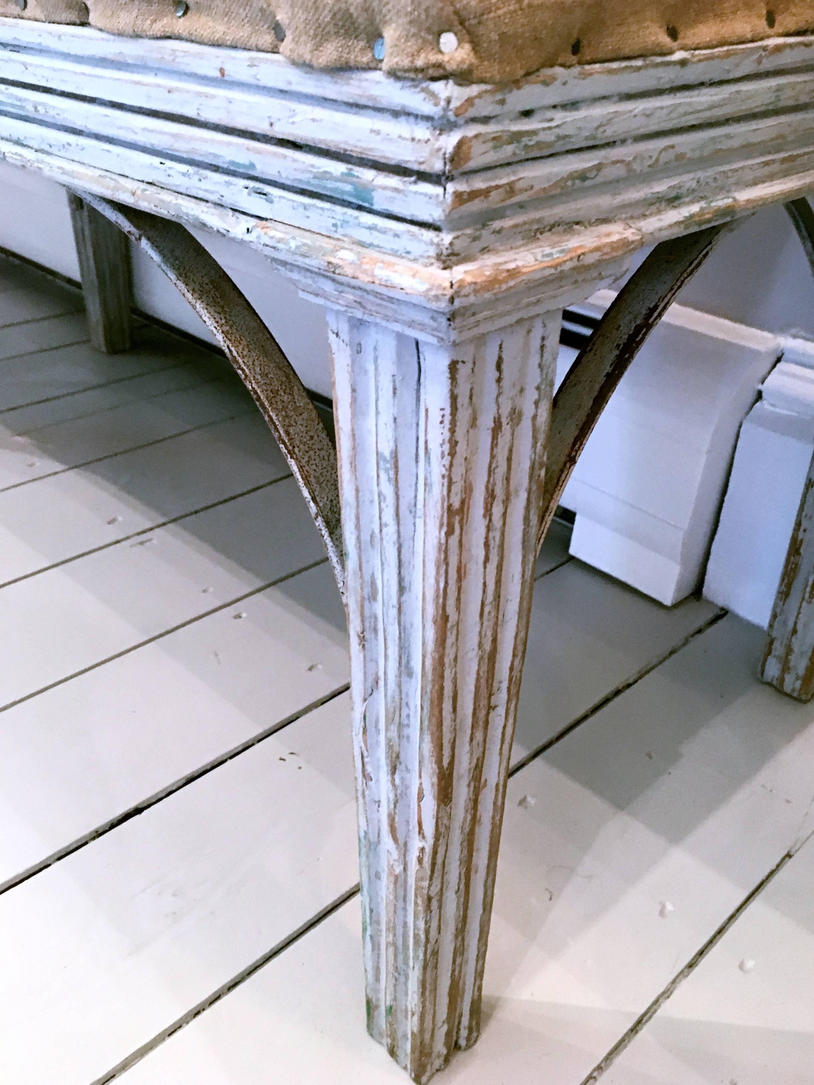 Exceptionally Long French Painted Louis XVI Style Bench 3