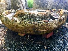 Large 18th Century French Limestone Cider Mill Planter, Birdbath or Fountain