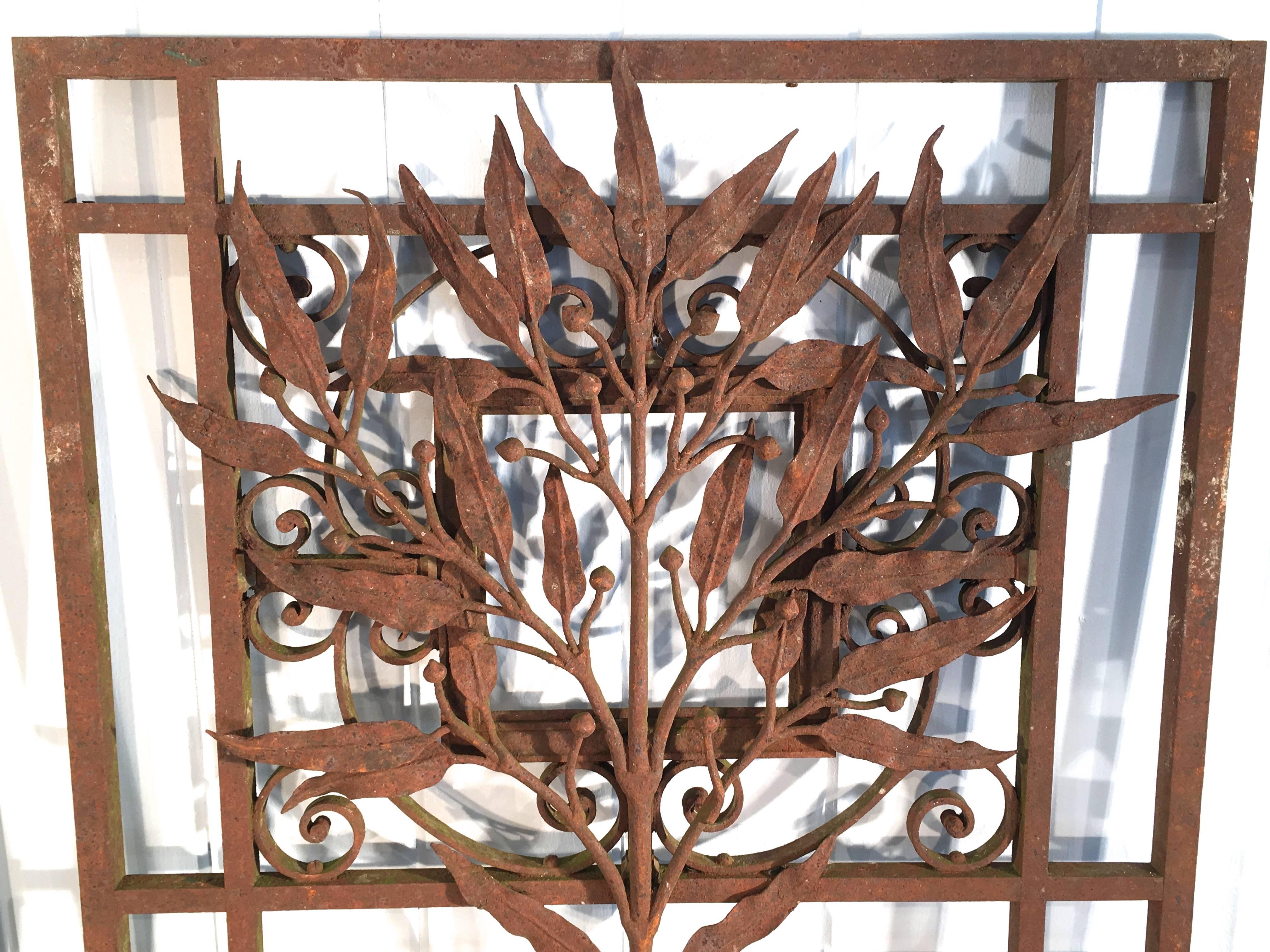 Pair of Exceptional French Wrought Iron Grilles or Gates In Good Condition In Woodbury, CT