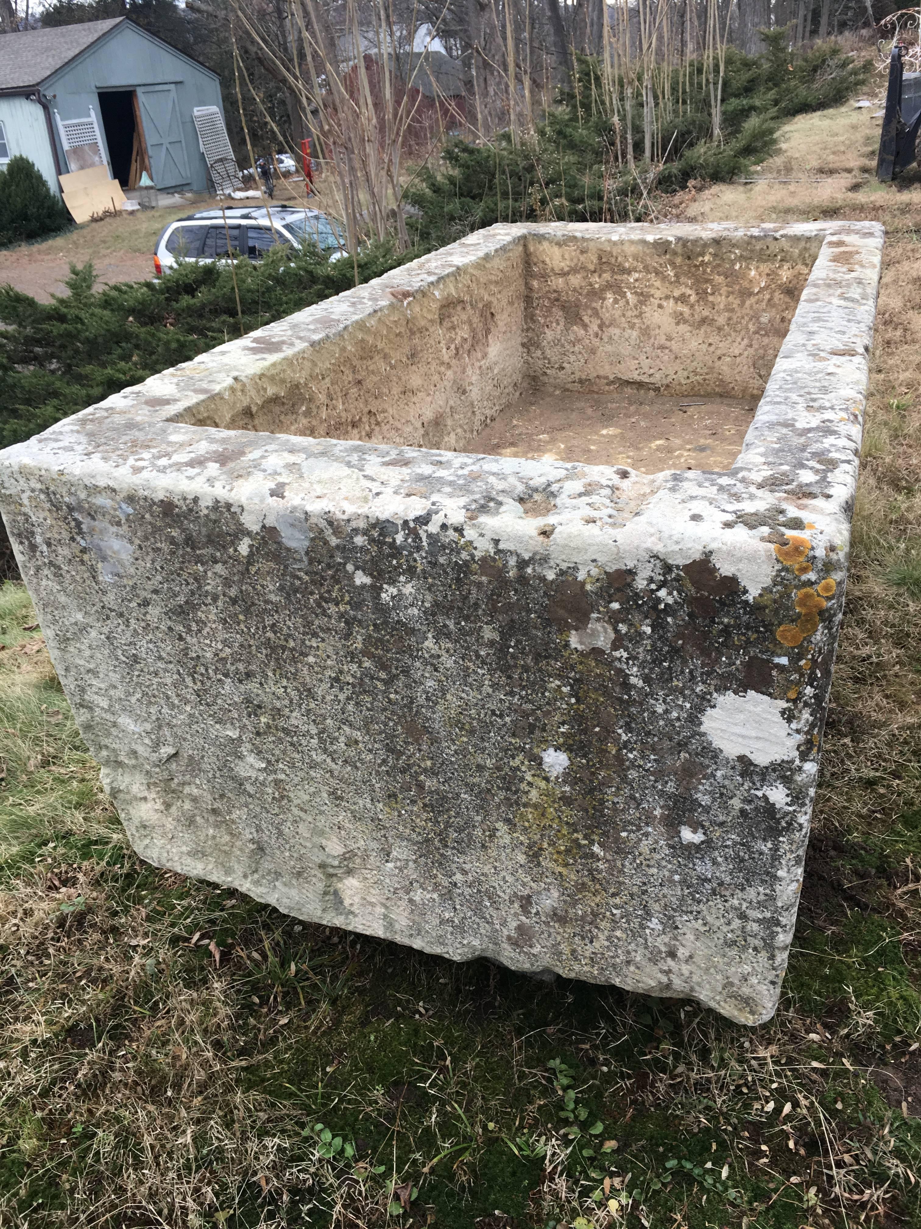 Enormous 18th Century Hand-Carved French Limestone Trough 2