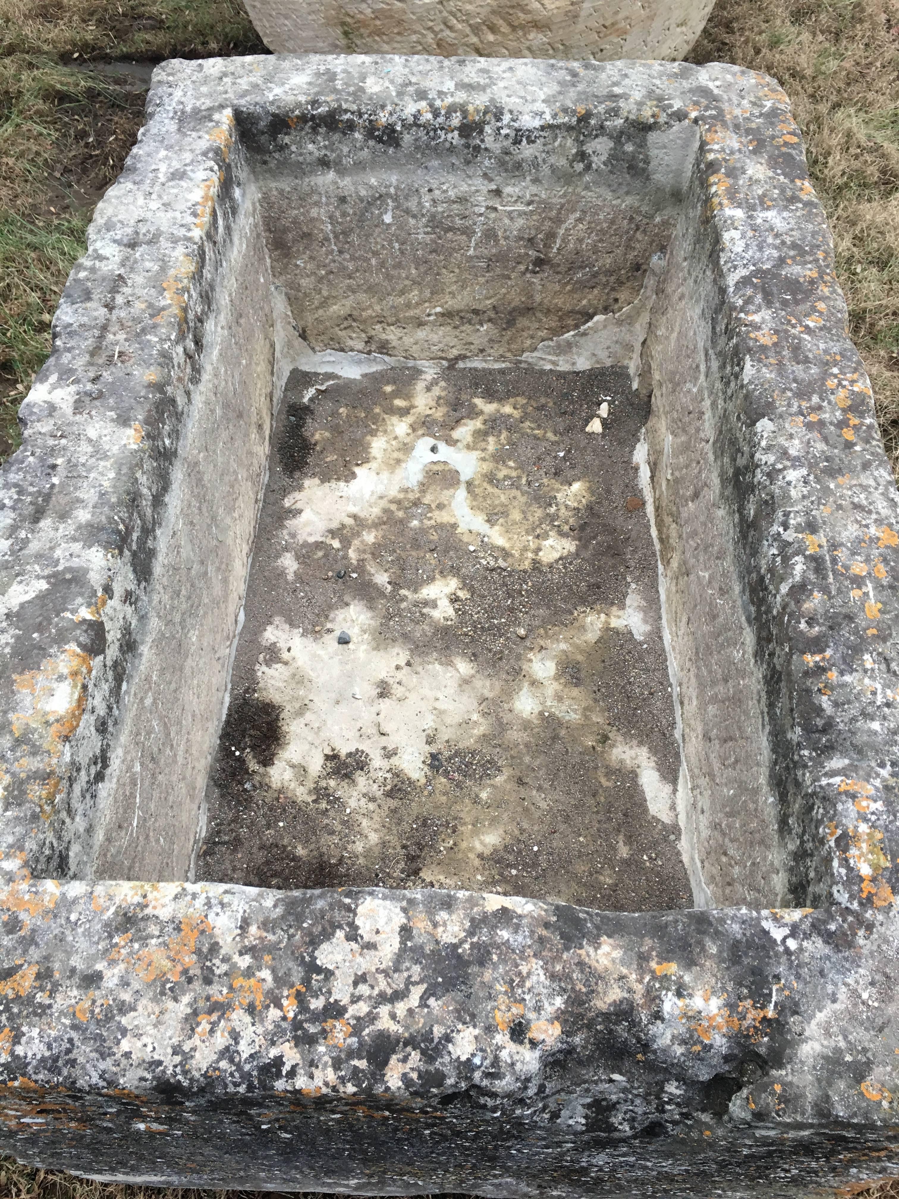 Large 18th Century French Hand-Carved Limestone Trough 4
