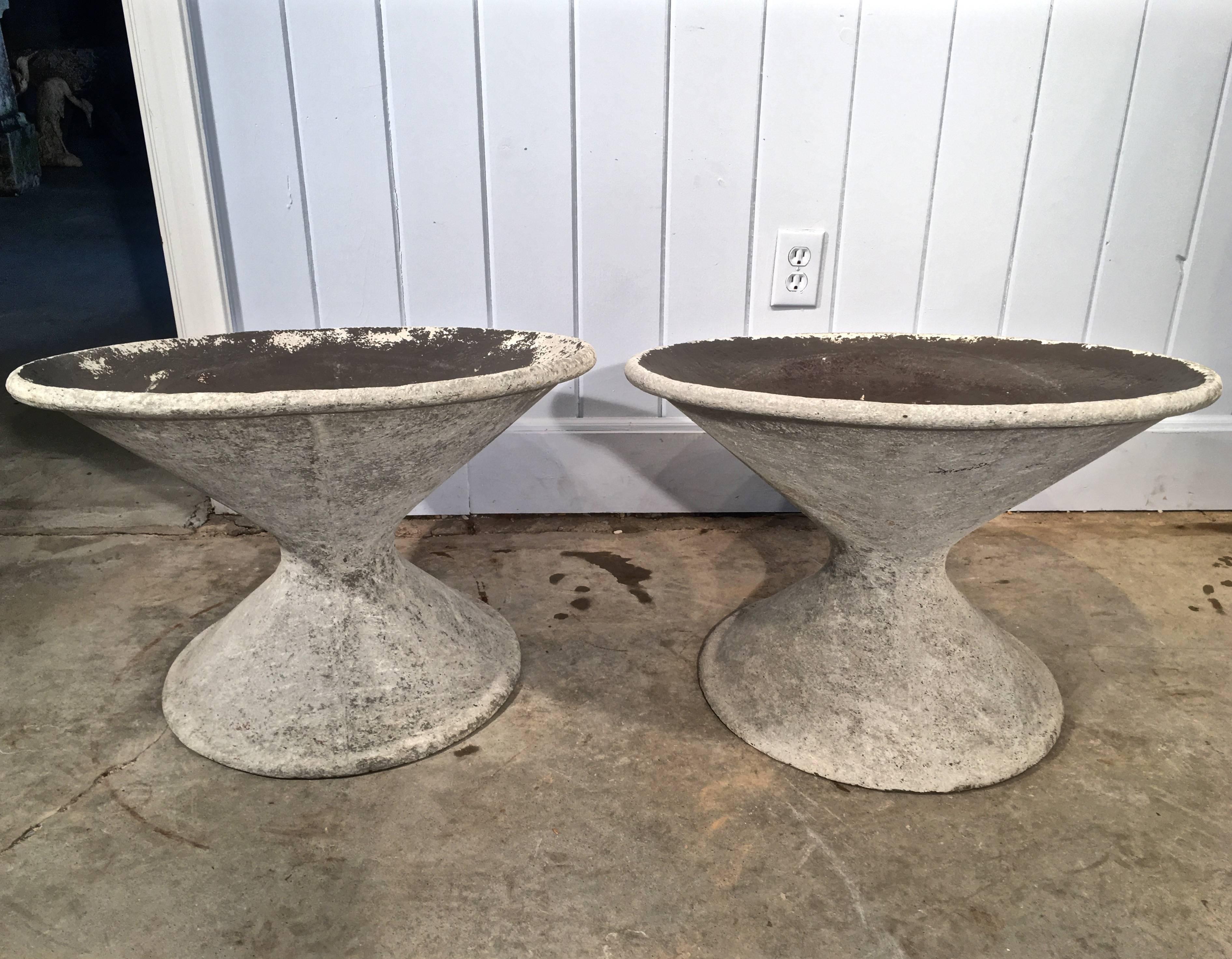 Swiss Two Pairs of Tilted Willy Guhl Planters