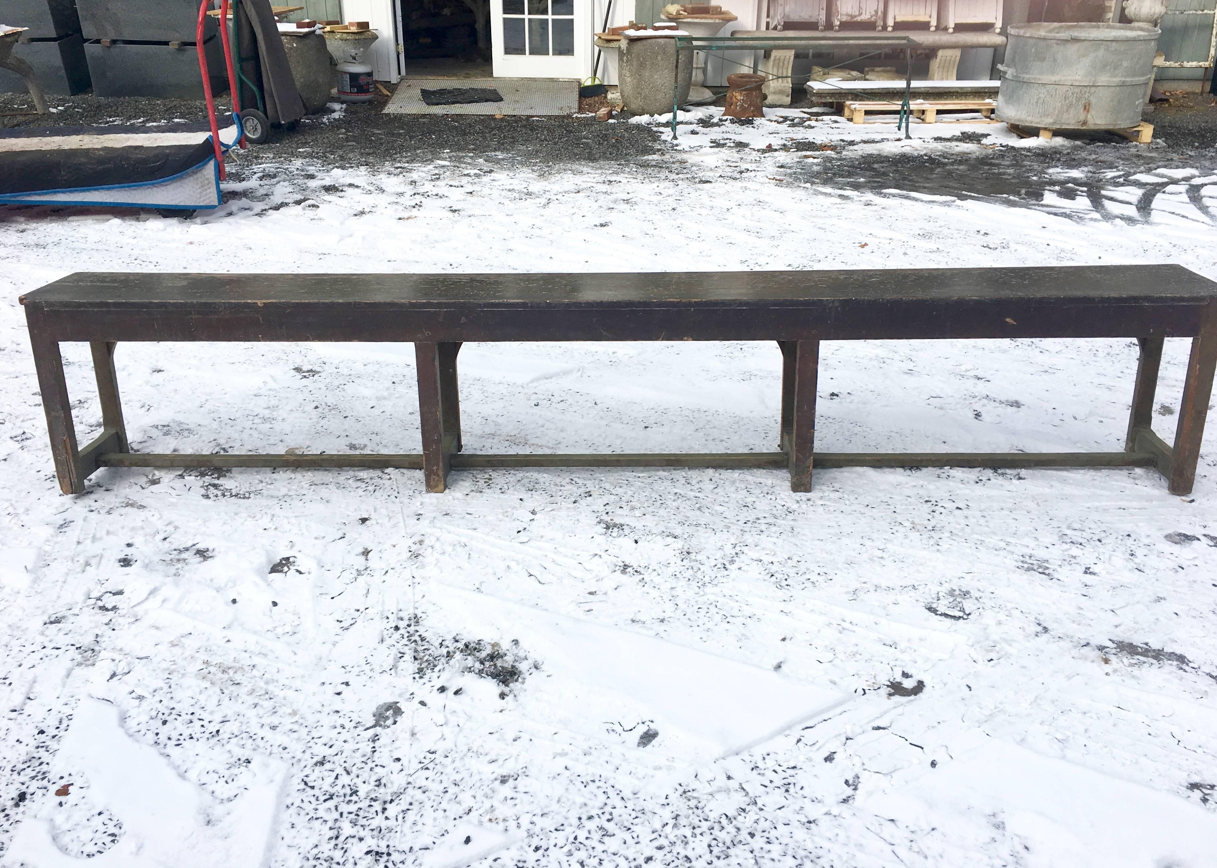 French Bistro Bench in Original Paint 4