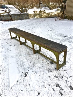 French Bistro Bench in Original Paint