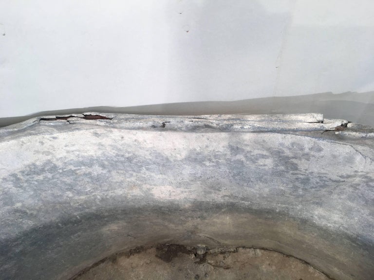 Very Large Oval French Zinc Tub Planter or Fountain For Sale at 1stDibs