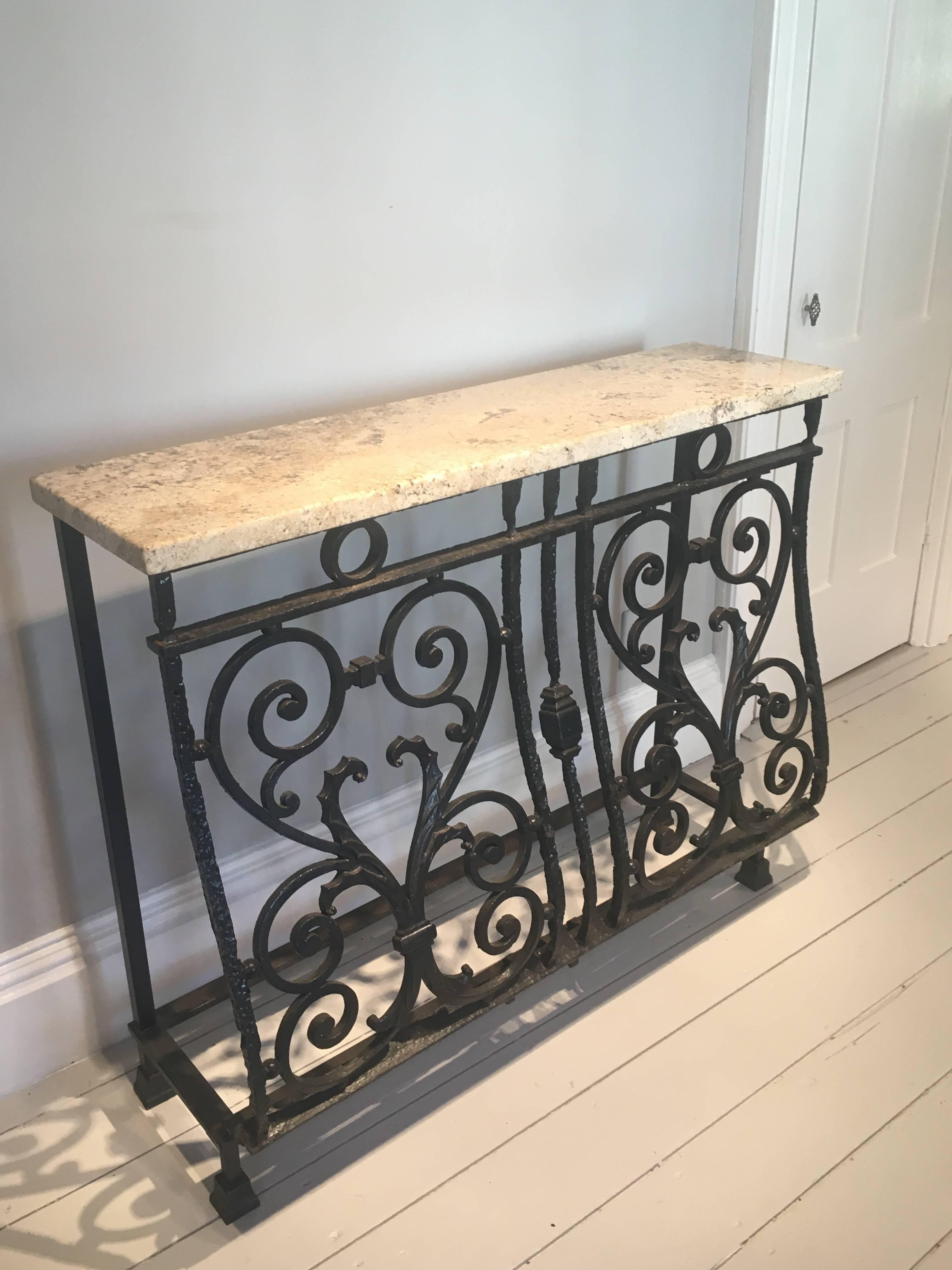 Iron Mid-19th Century English Console Table