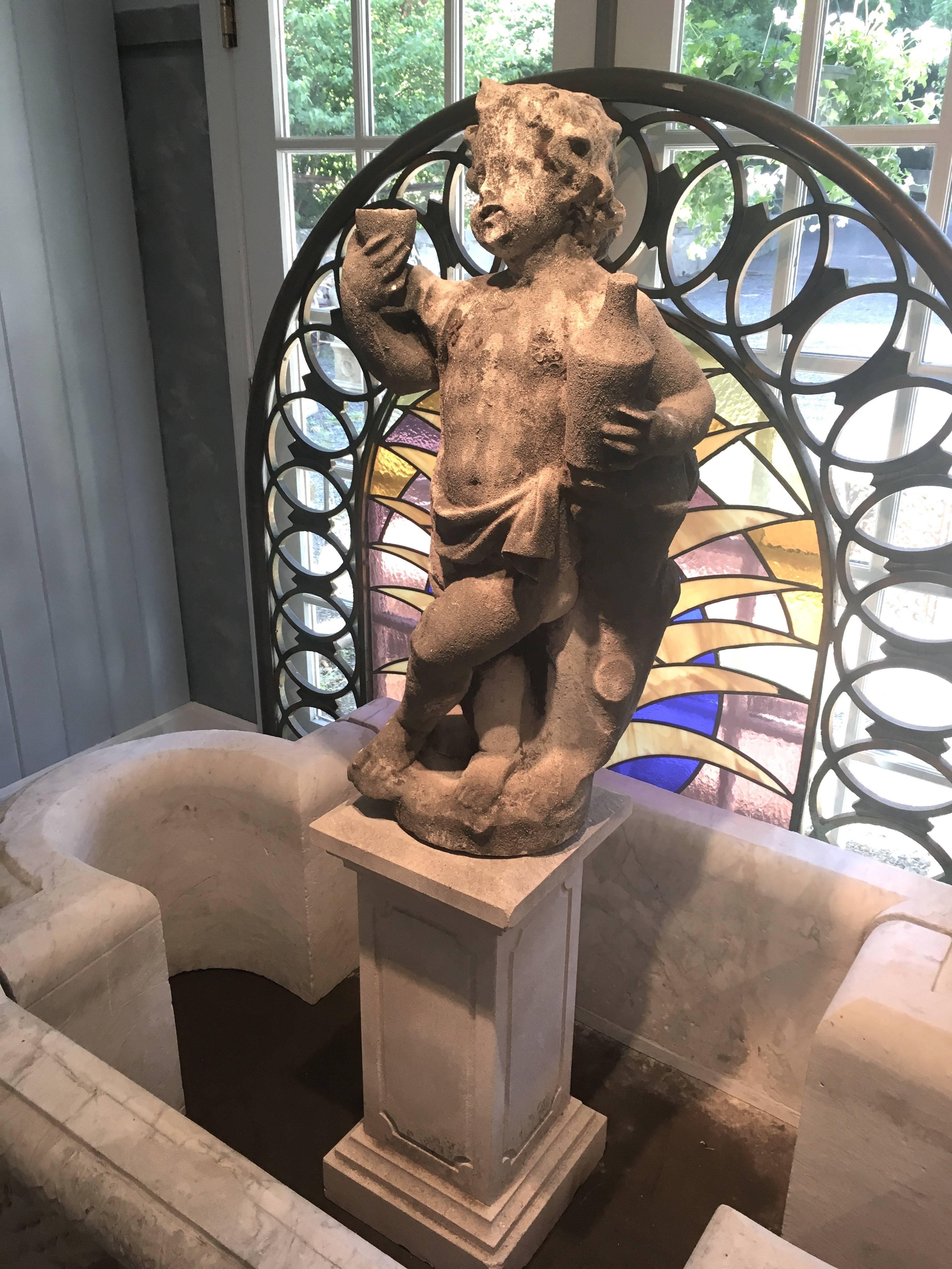 French 18th Century Pierre De Seine Statue of Youthful Dionysus