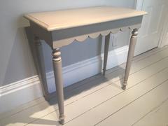 Painted French Scalloped Side Table