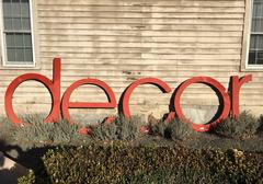 Huge French "DECOR" Letters in Black Paint