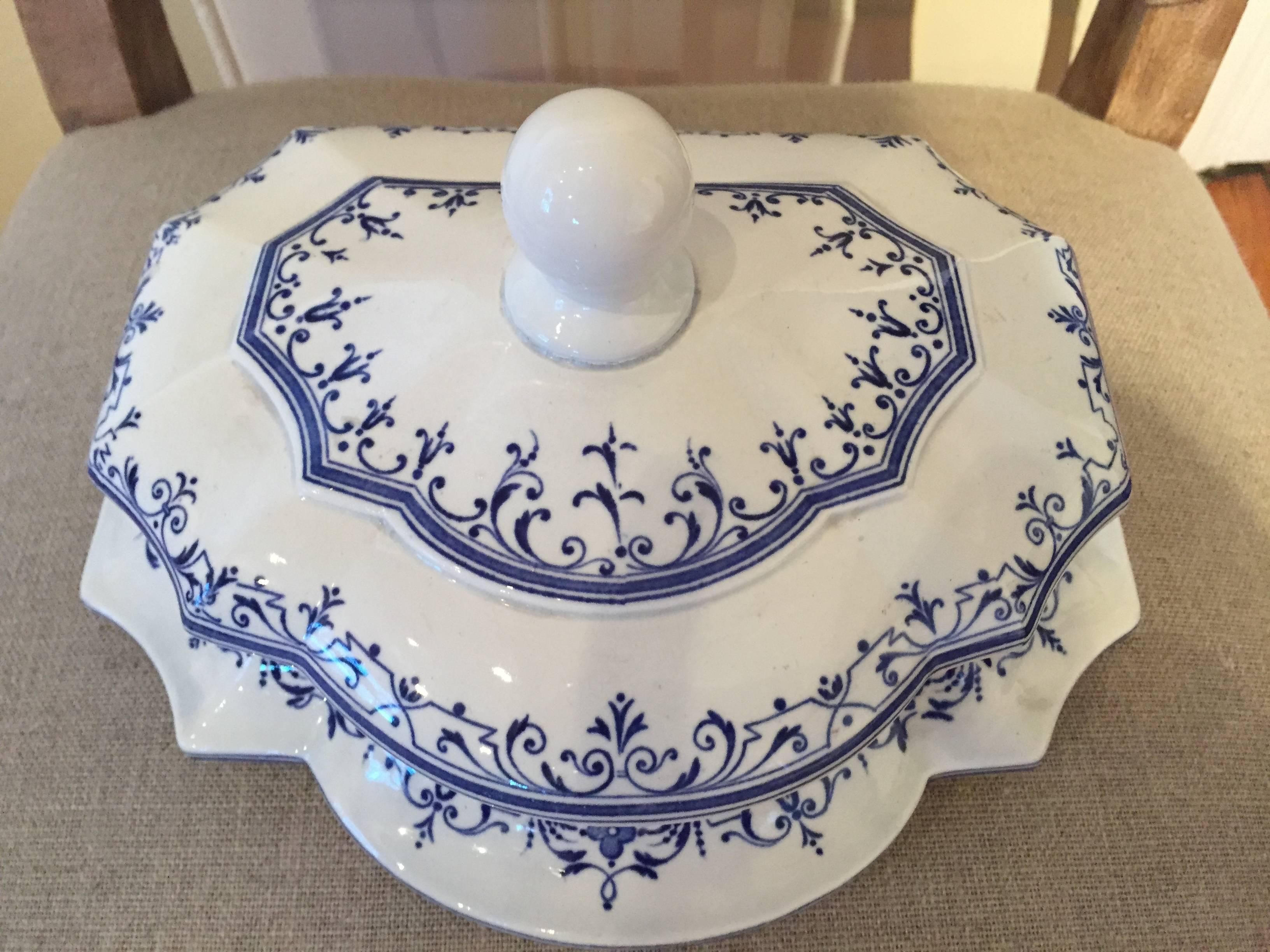 Hand-Crafted 18th Century French Faience Lavabo, Signed Moustiers