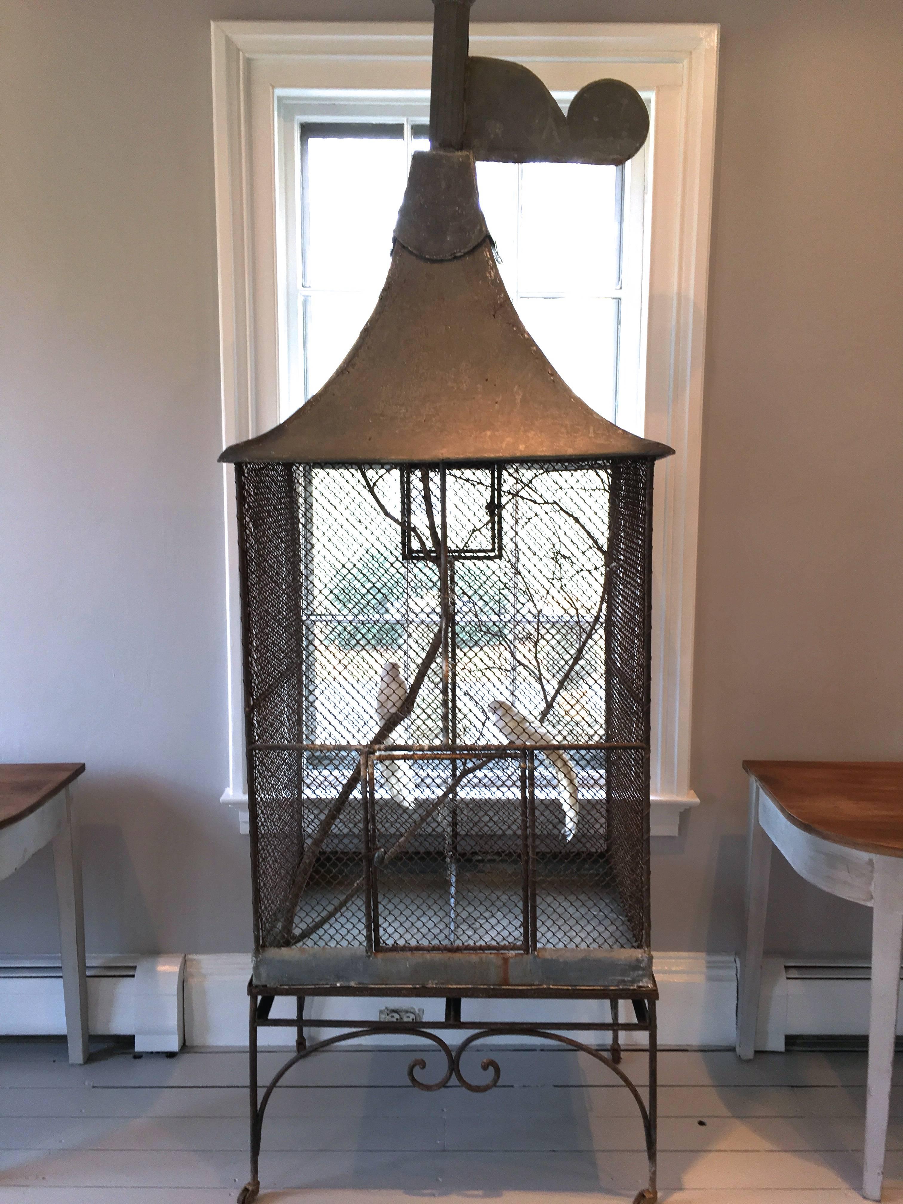 Large French Bird Cage on Stand 5