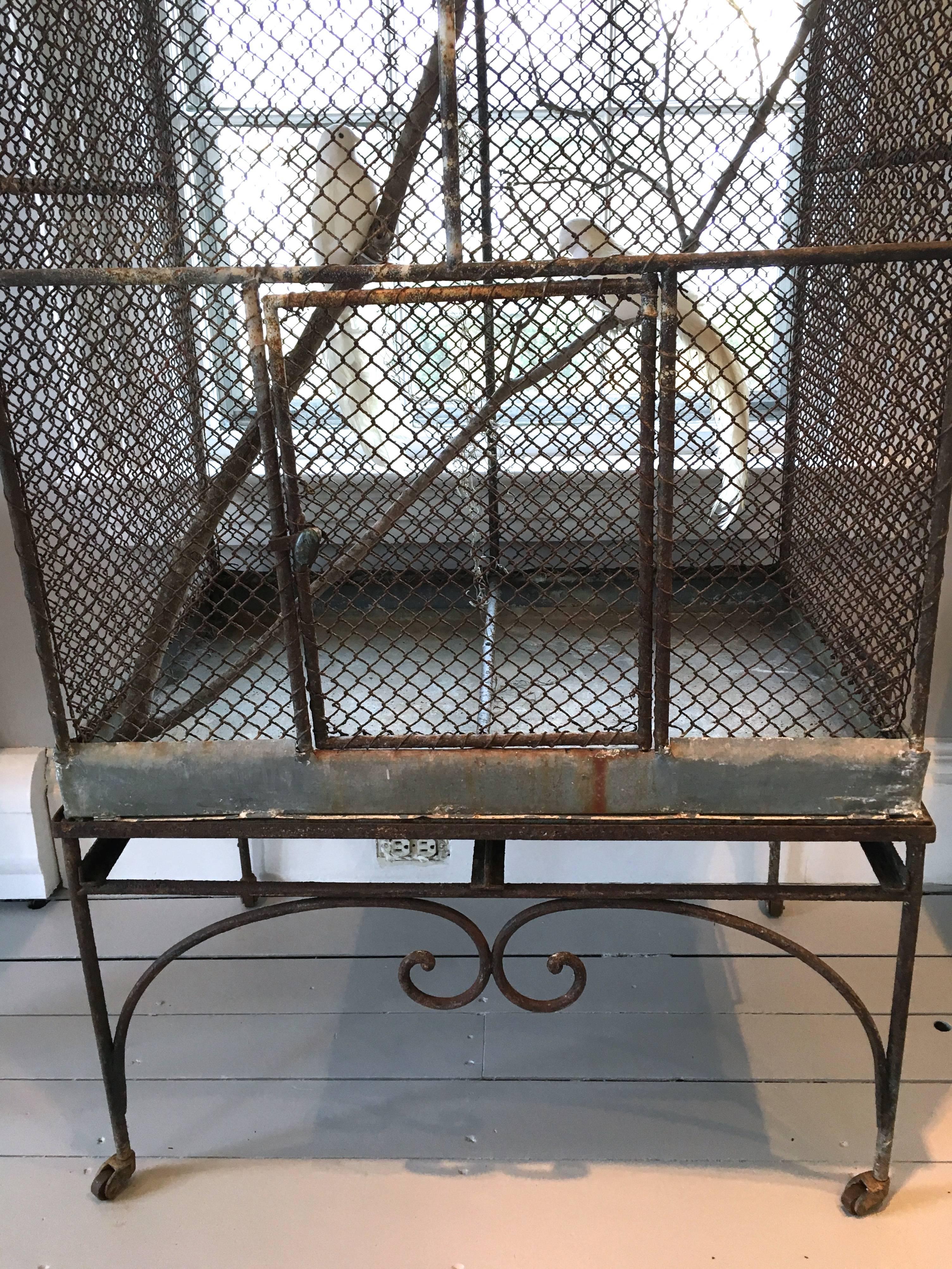 Large French Bird Cage on Stand 3