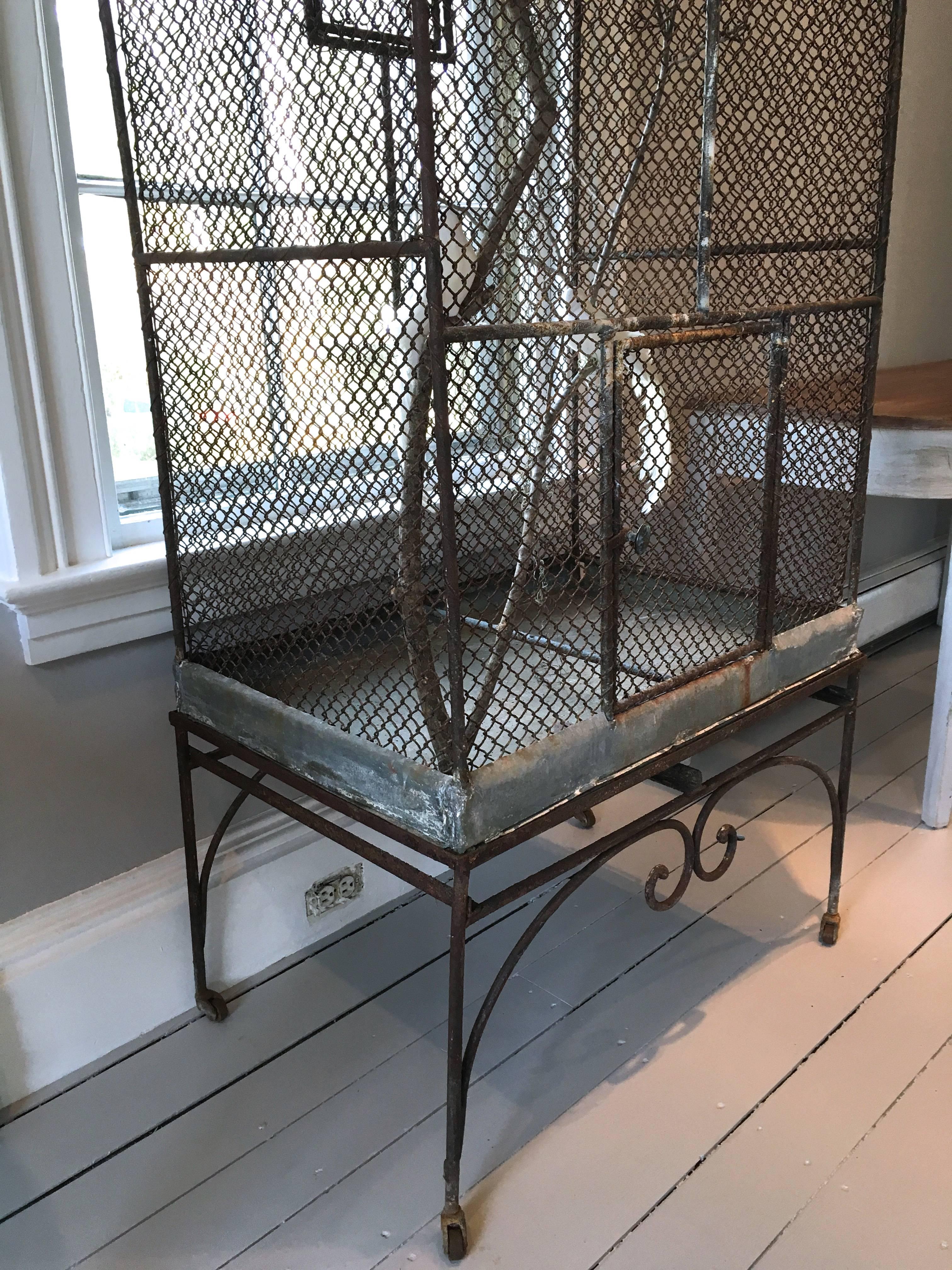 Large French Bird Cage on Stand 2