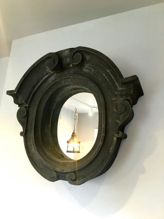 18th Century Zinc Oeil De Boeuf Mirror For Sale at 1stdibs