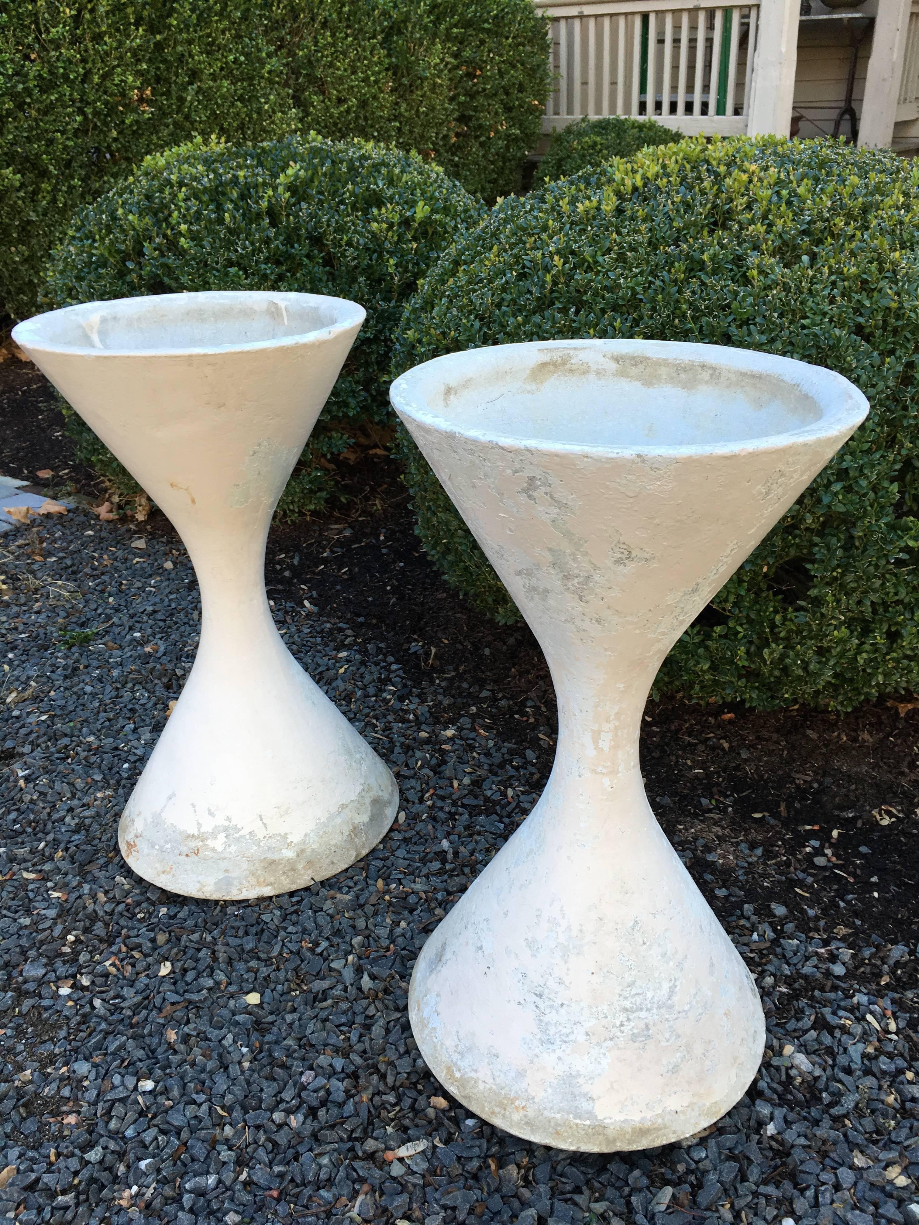 20th Century Pair of Willy Guhl Diabolo Hourglass Planters