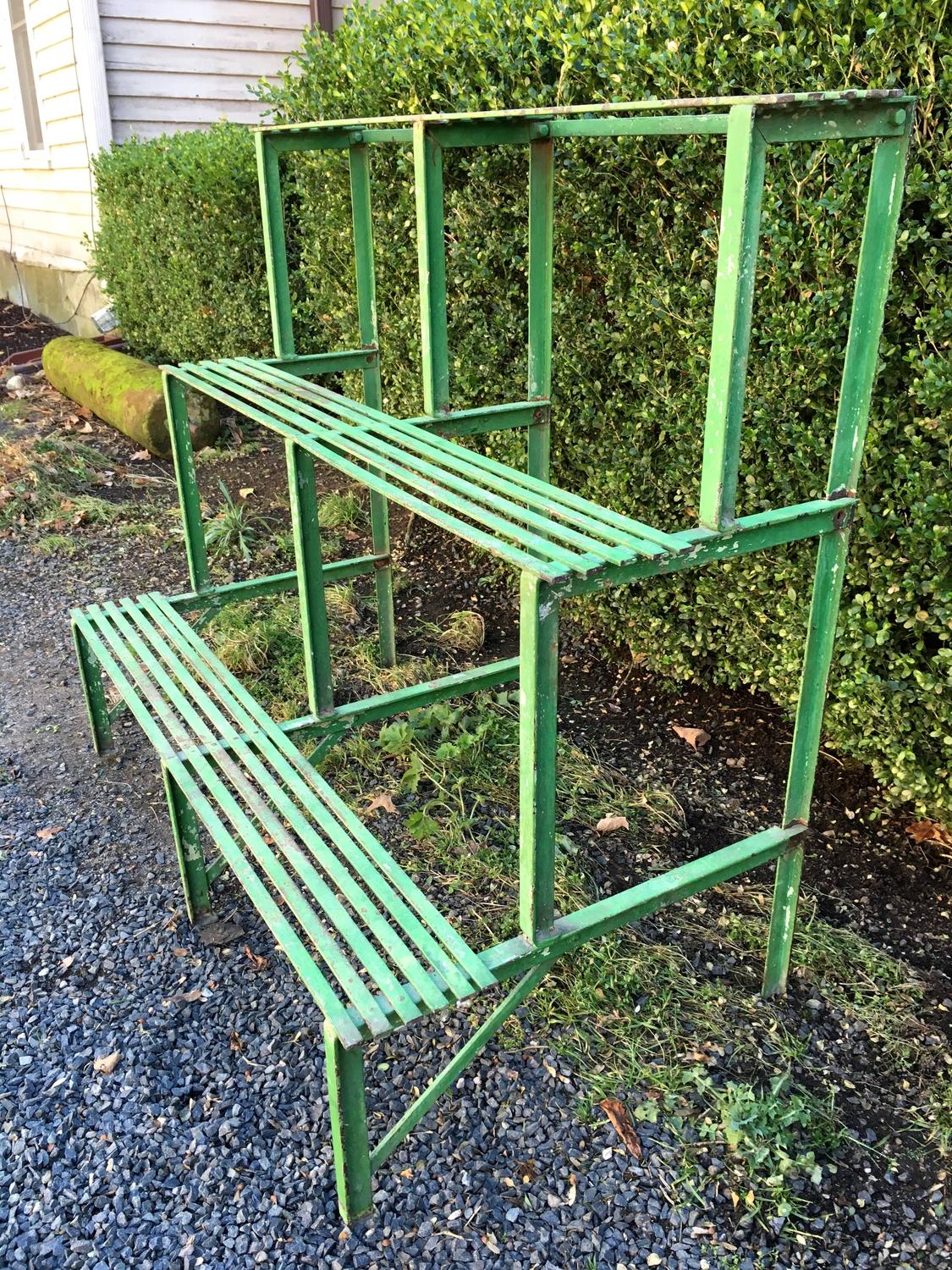 ThreeTiered French Wrought Iron Plant Stand, circa 1900