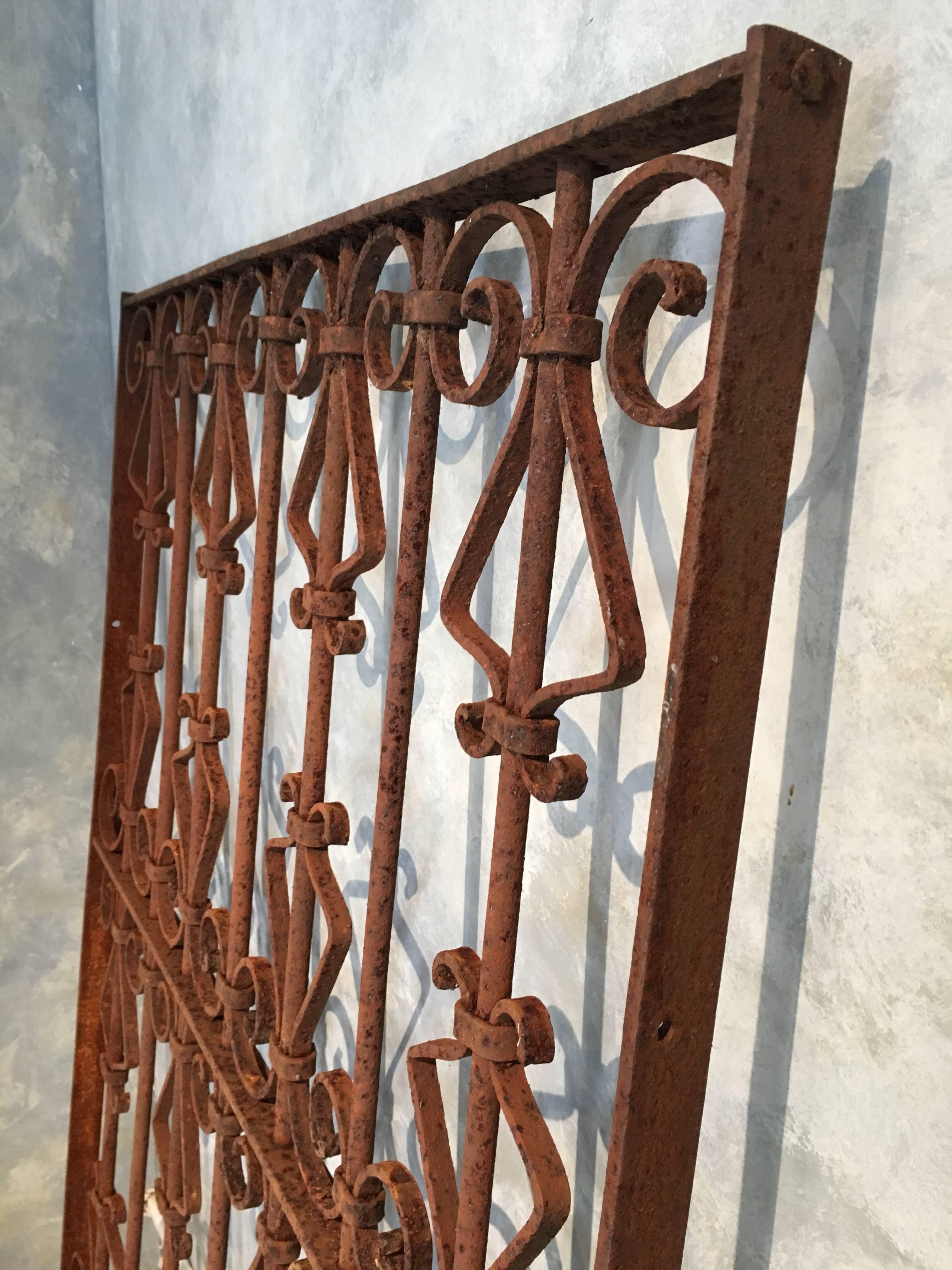 Edwardian Large Wrought Iron Grille, Gate, or Coffee Table Top