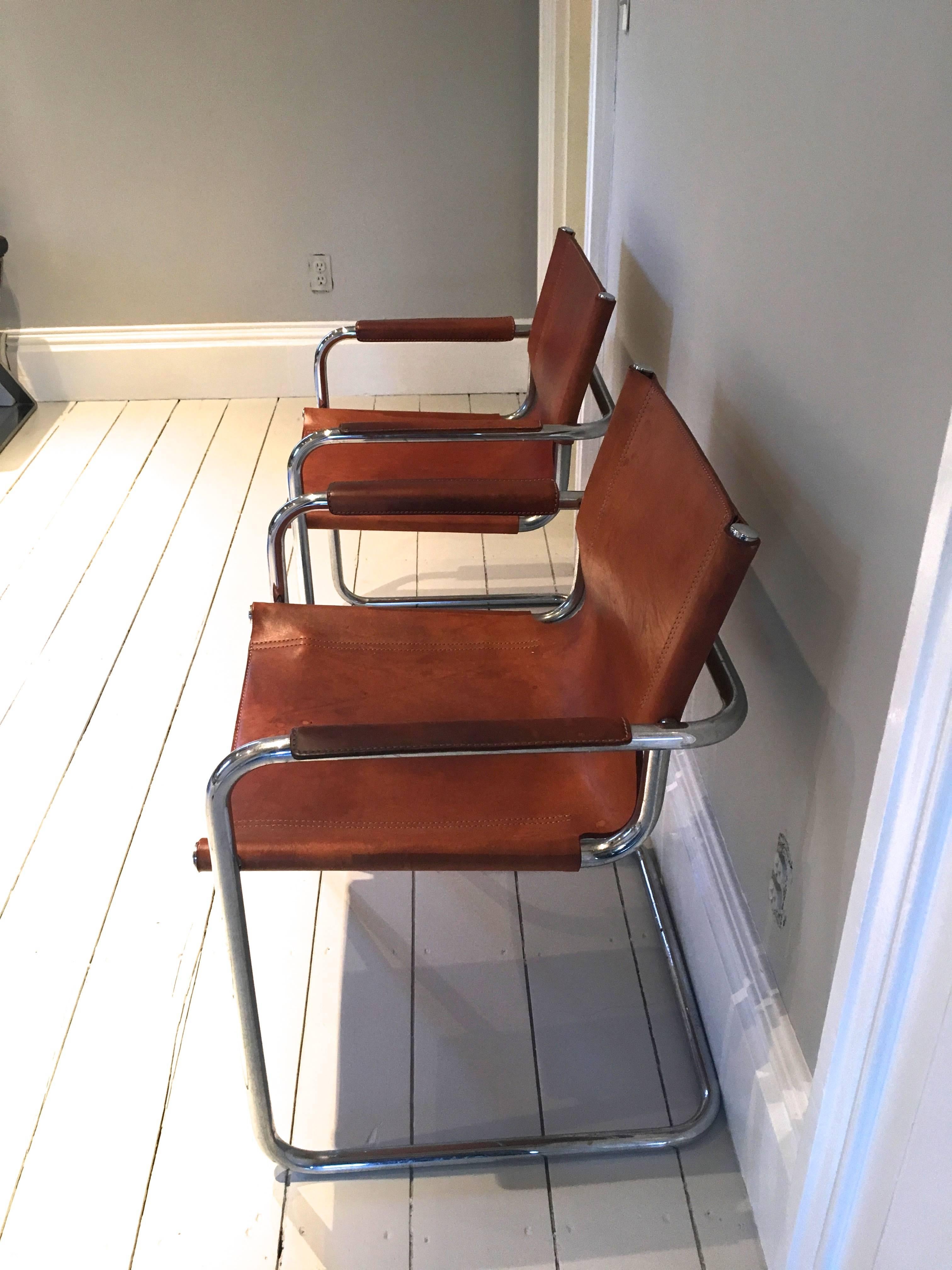 leather and chrome chairs
