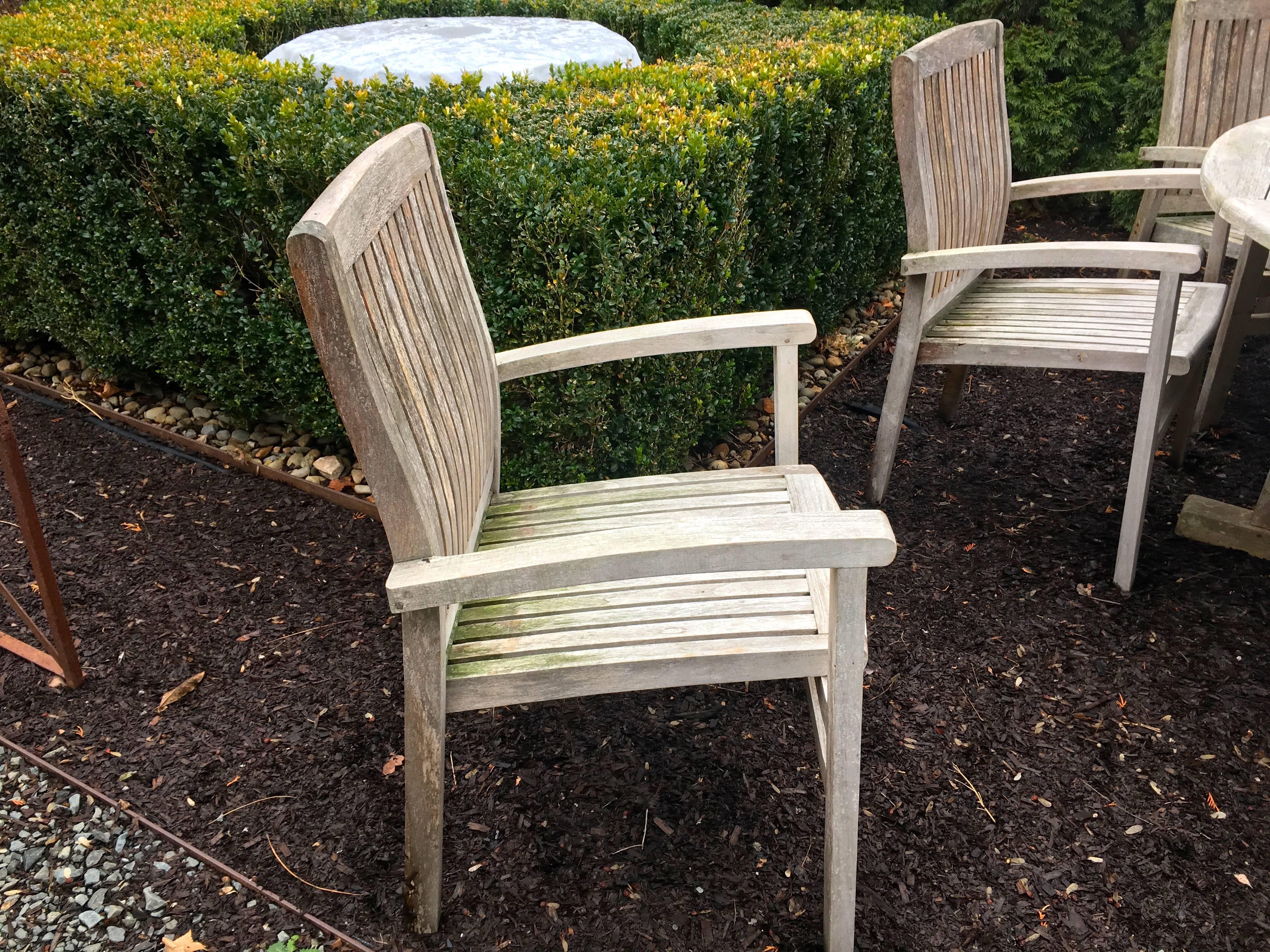 English Teak Dining Set for Eight with Octagonal Table 2
