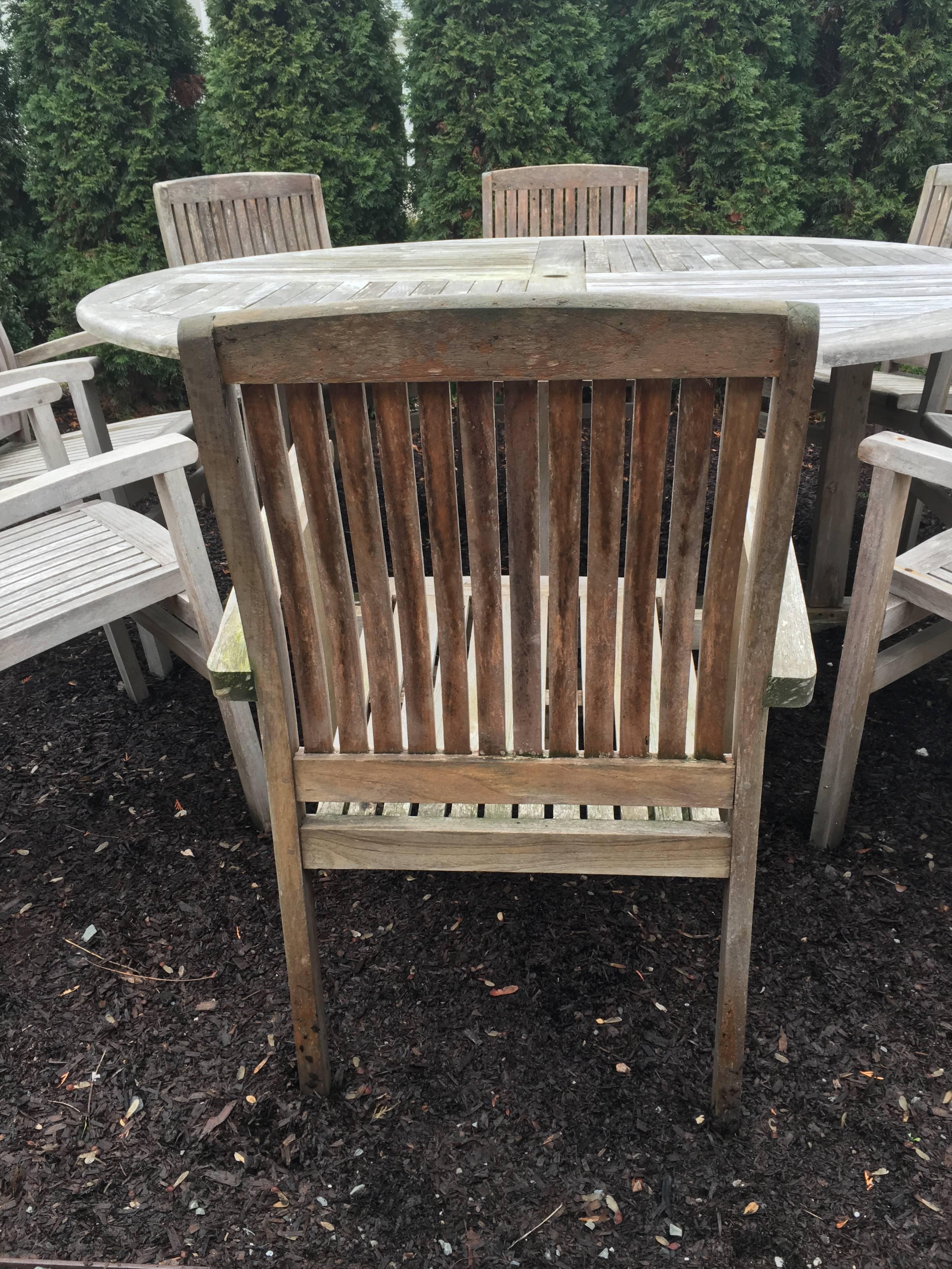 20th Century English Teak Dining Set for Eight with Octagonal Table